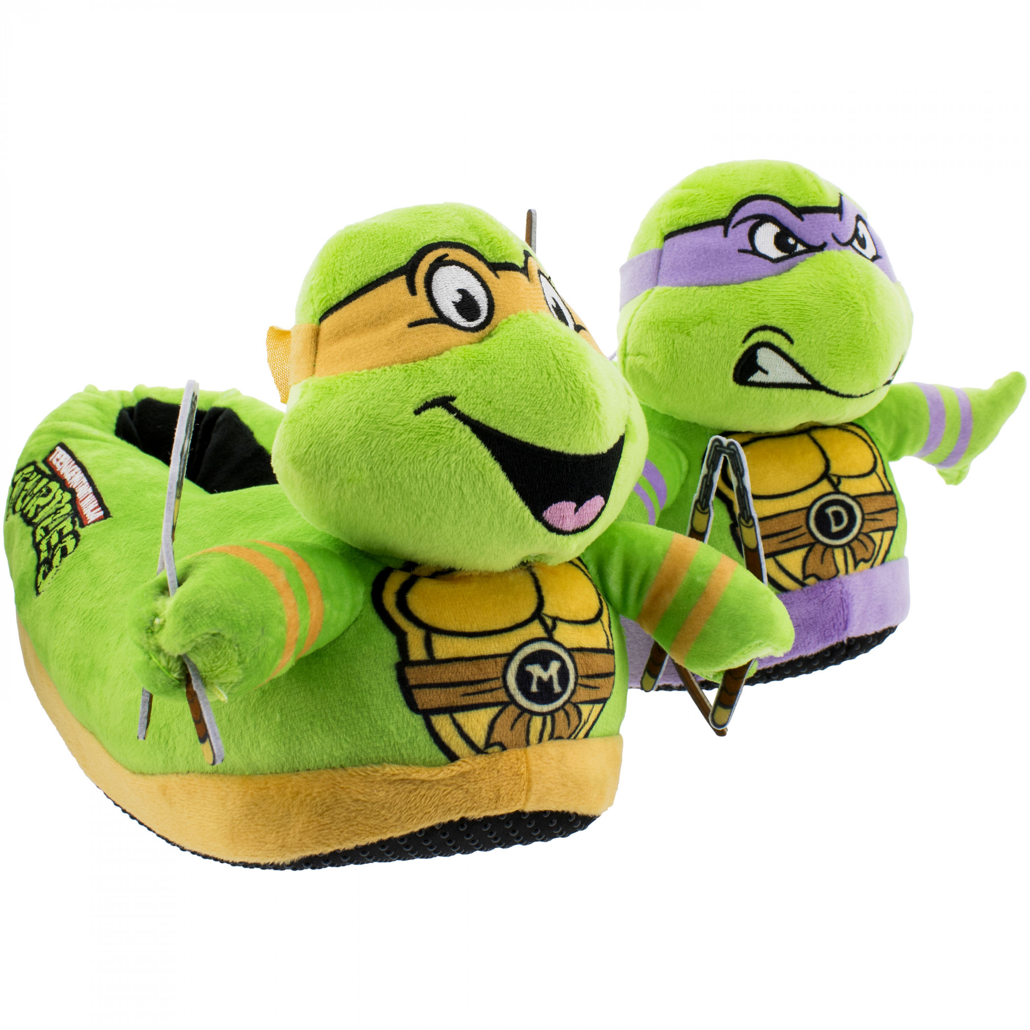 Teenage Mutant Ninja Turtles Mikey & Donny 3D Slippers, Multi-Color