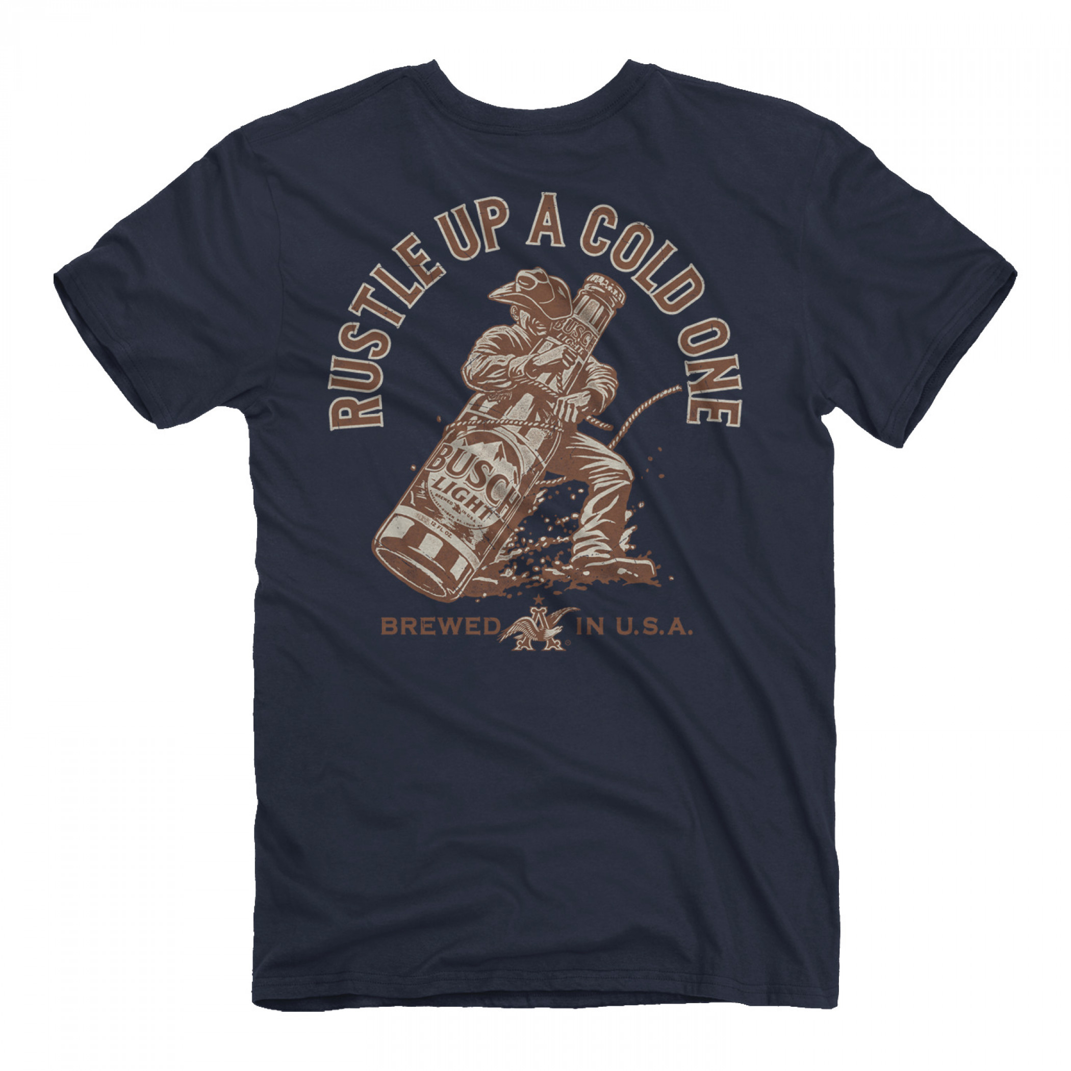Busch Light Rustle Up A Cold One Front and Back T-Shirt
