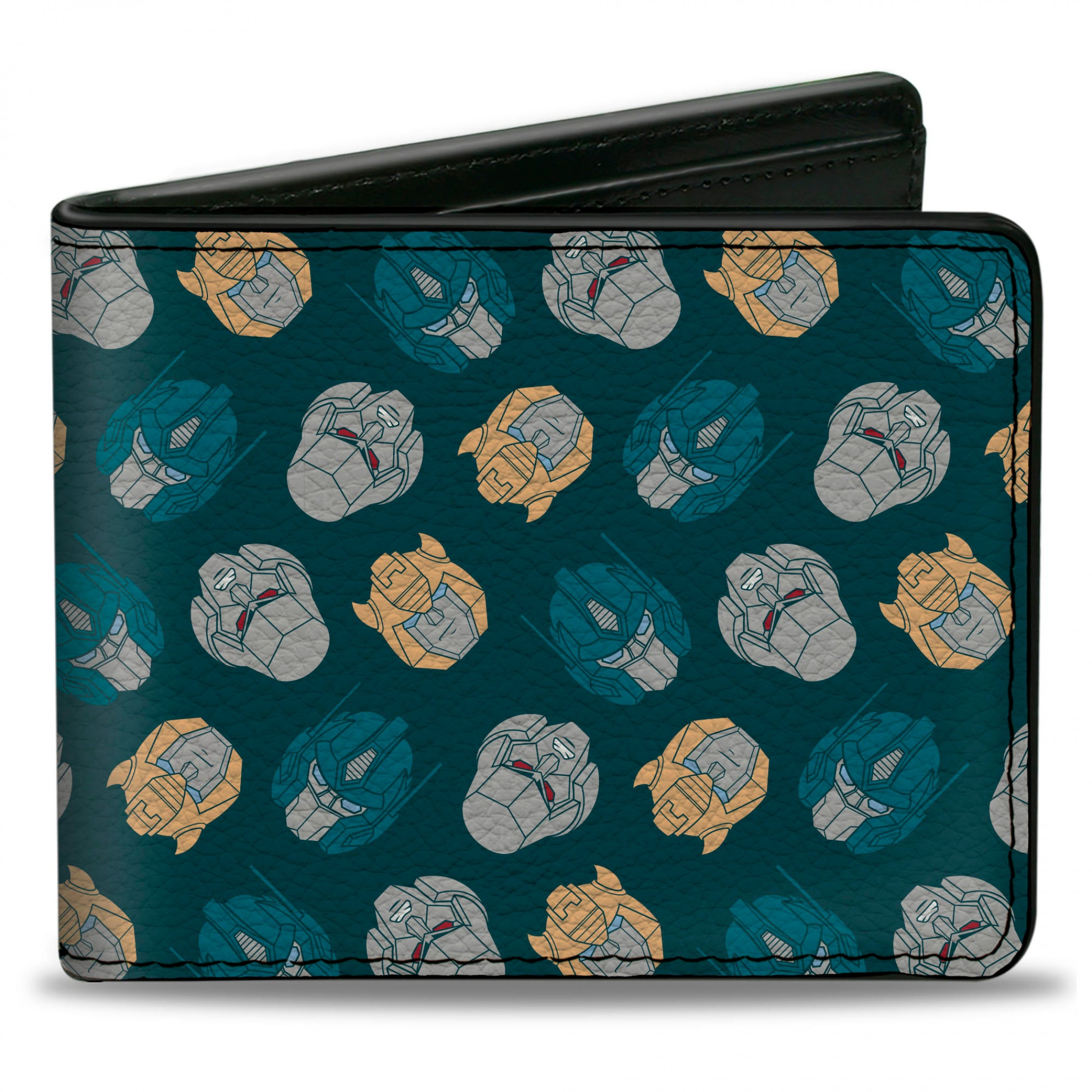 Transformers BumbleBee Optimus Prime and Megatron Heads Bi-Fold Wallet, Blue
