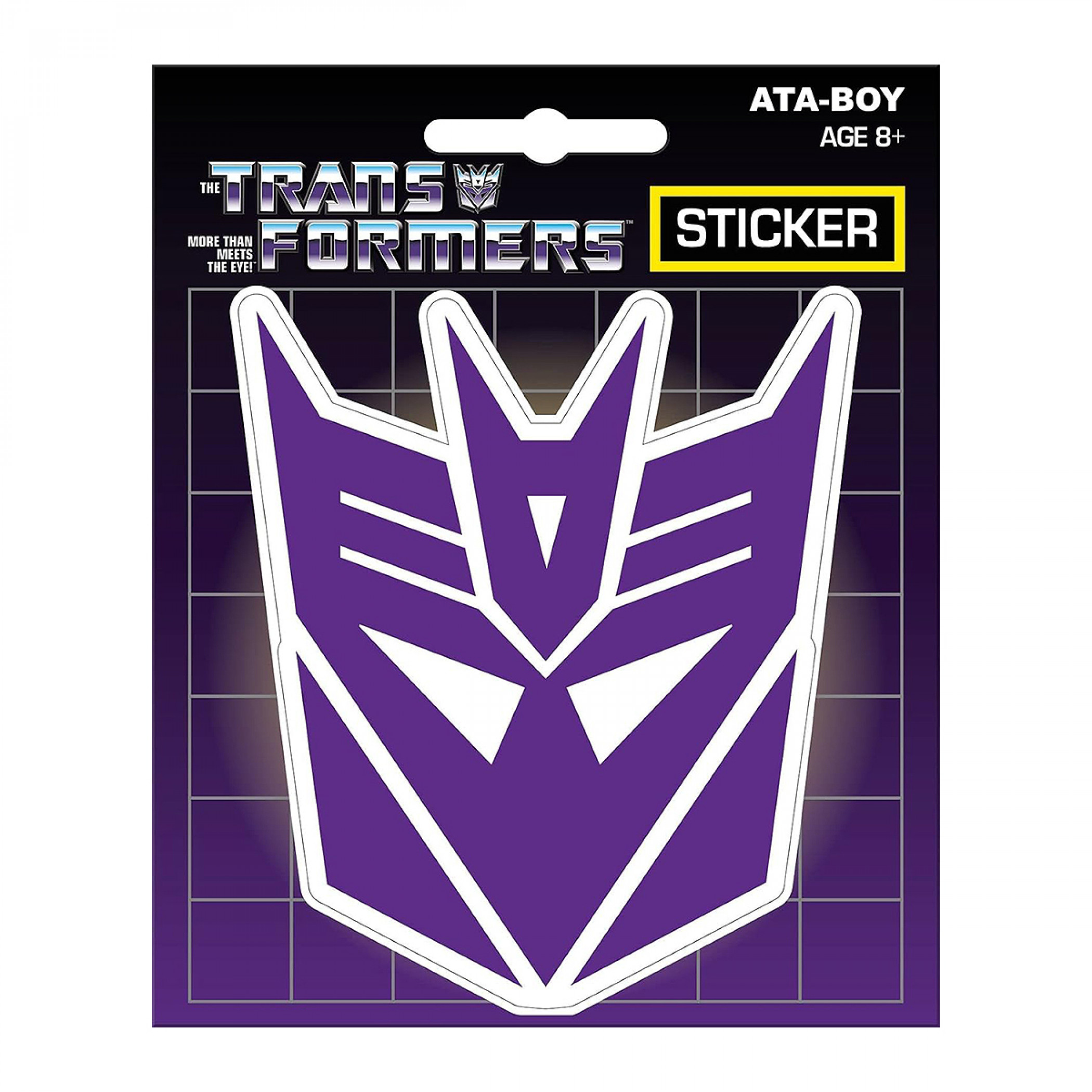 Transformers Decepticon Sticker, Purple