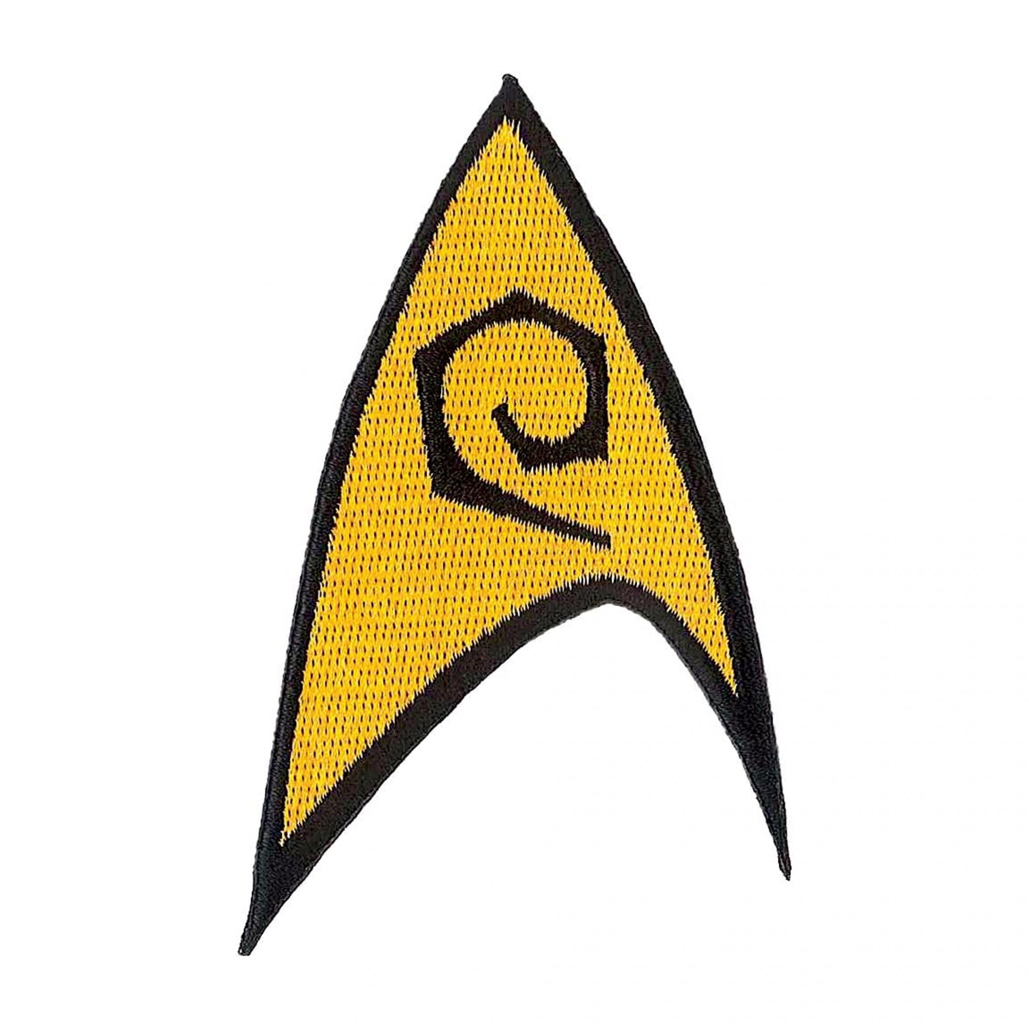 Star Trek Engineering Insignia Embroidered Patch, Gold