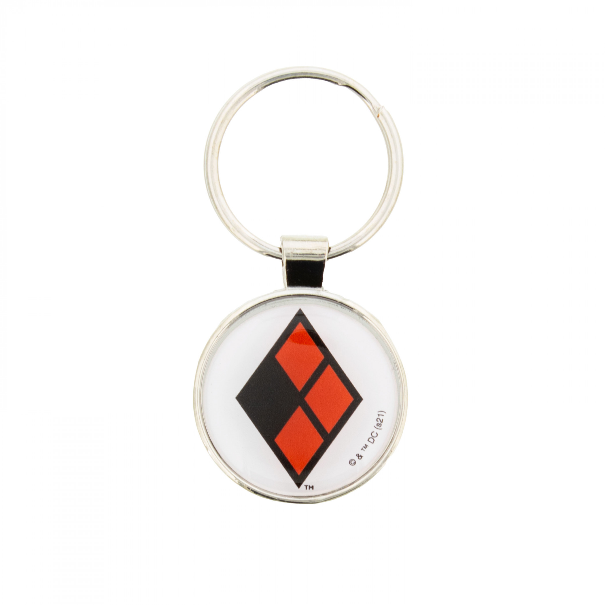 Harley Quinn Logo Keychain, Multi-Color