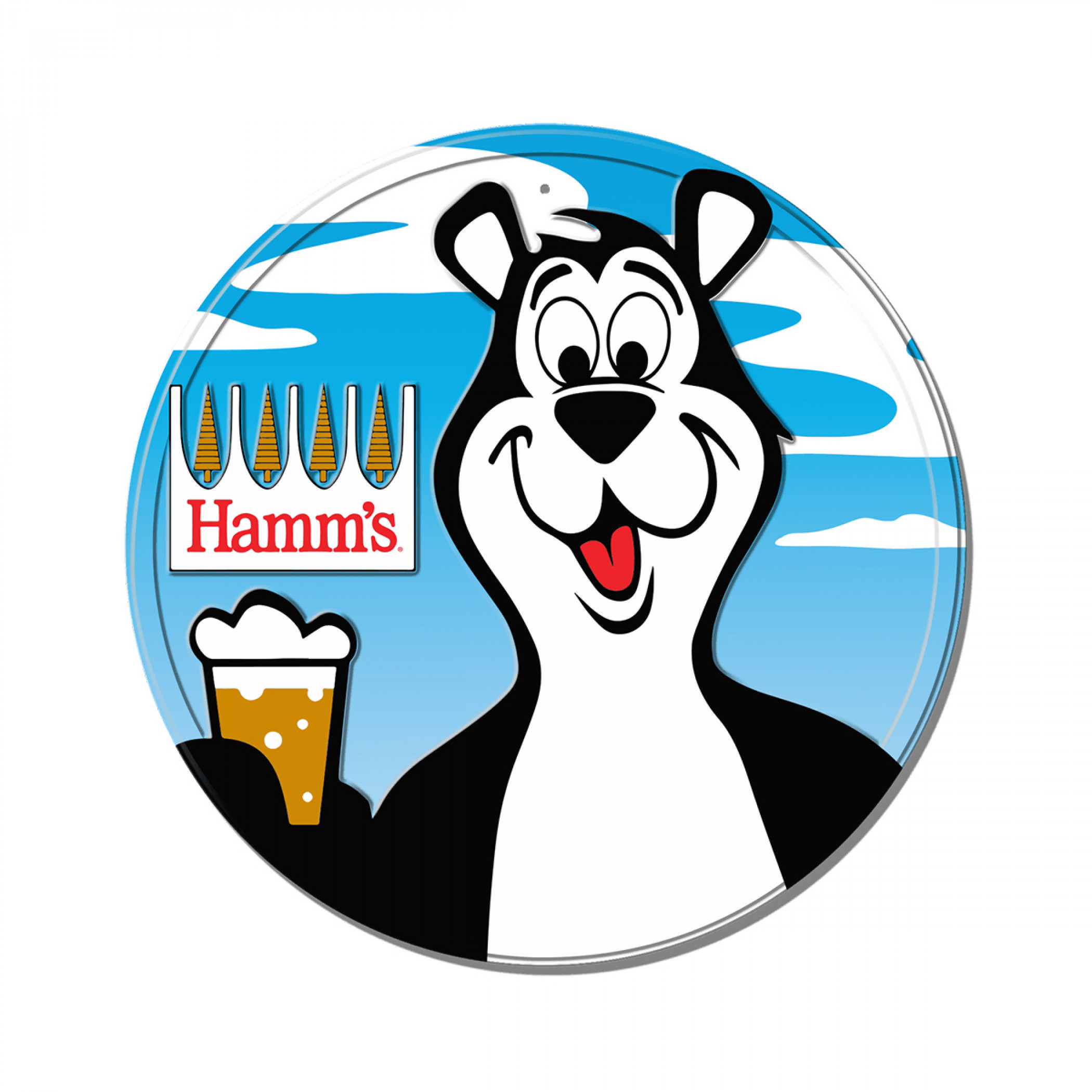 Hamm's Beer Round Tin Sign