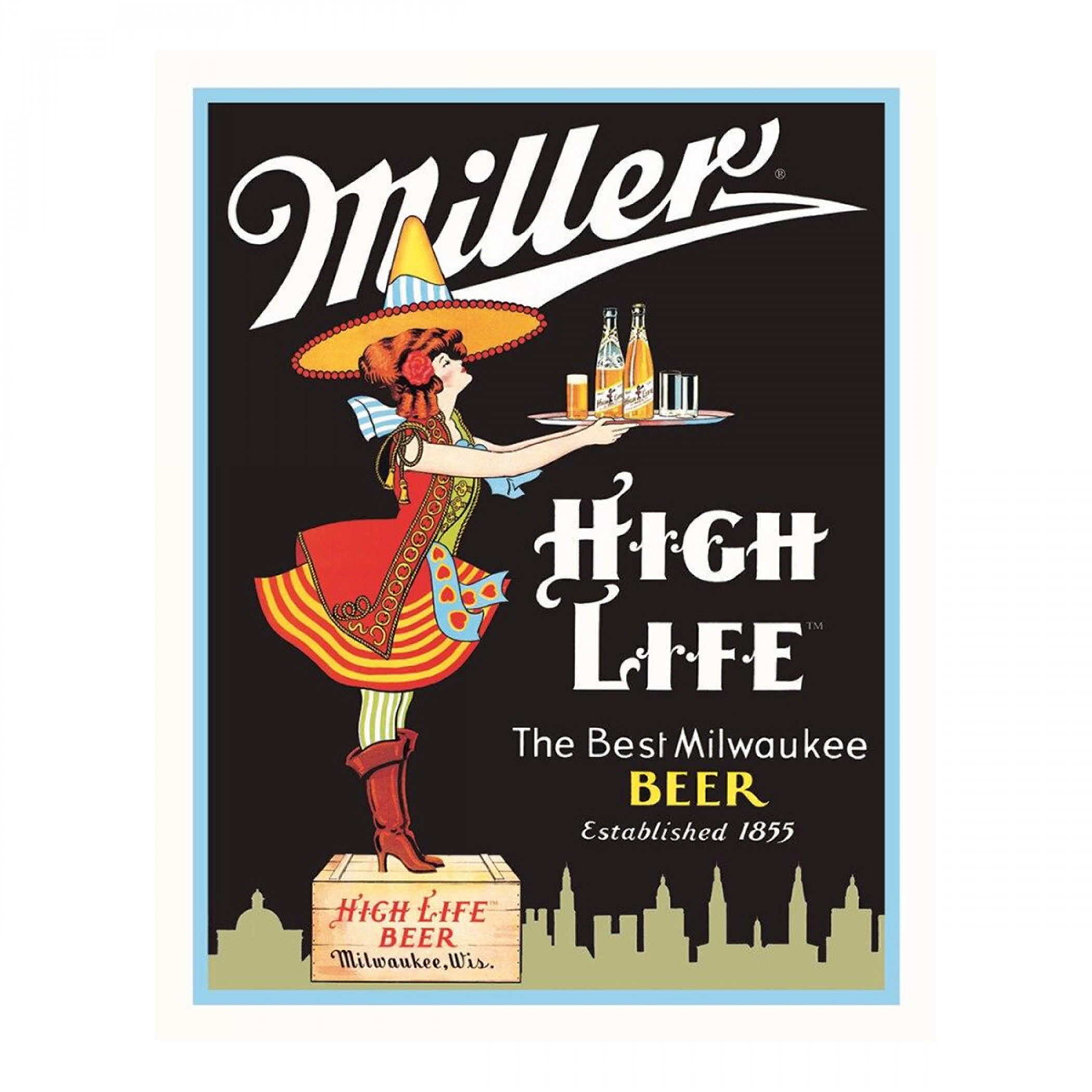 Miller High Life Server Tin Sign