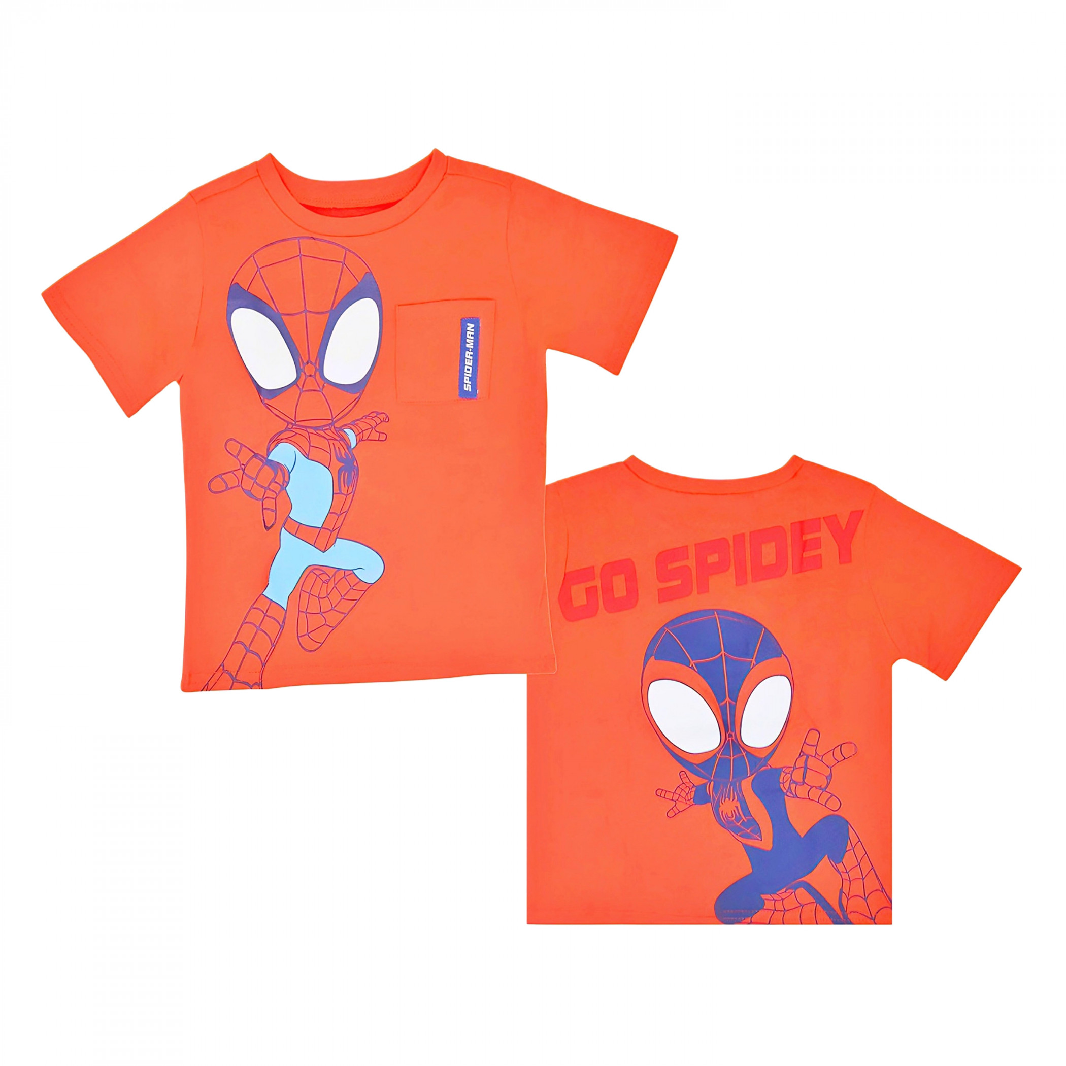 Spider-Man and Miles Morales Front and Back Print Boy's T-Shirt, Red