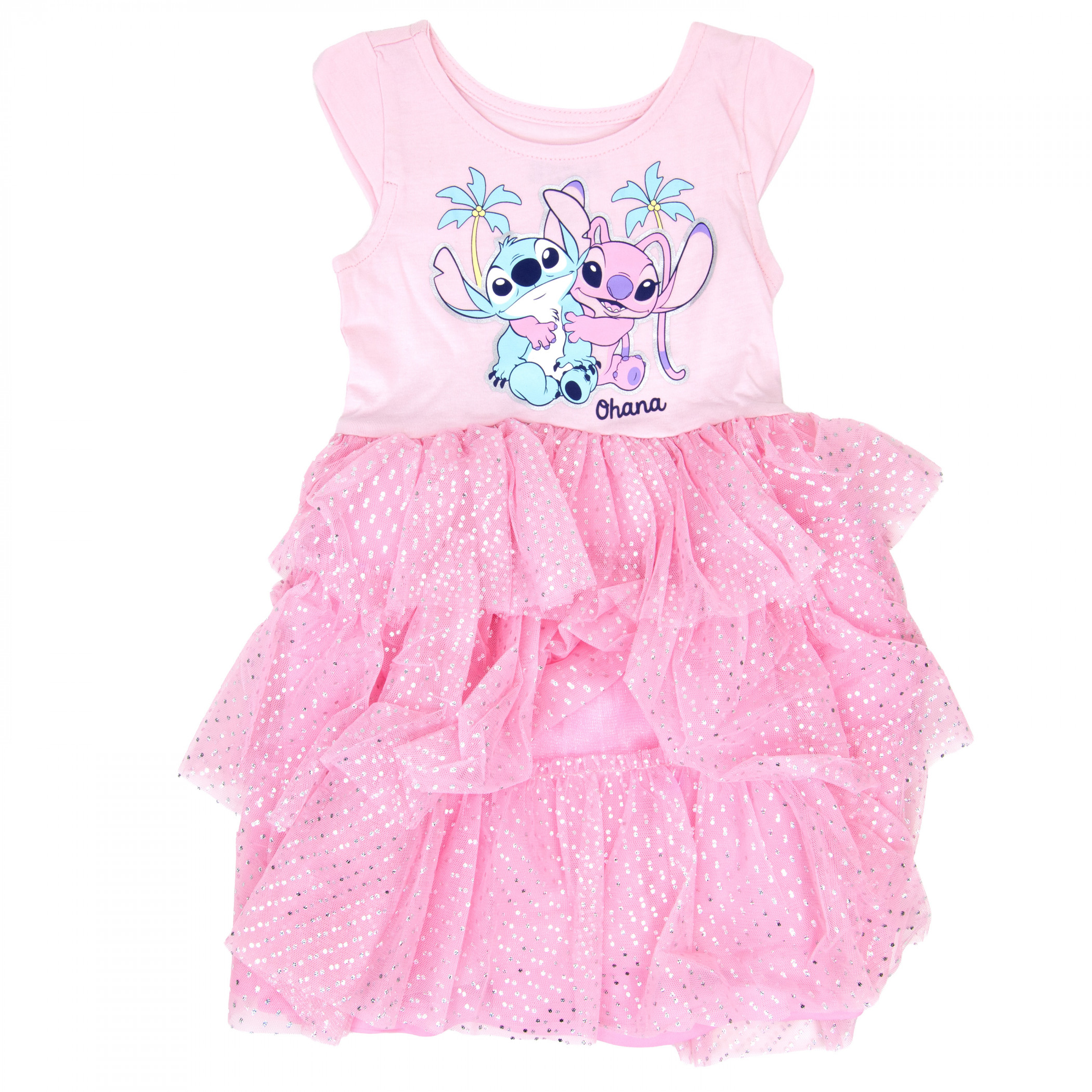 Lilo and Stitch Beach Hugs Girl's Tutu Dress Pink - Picture 2 of 8