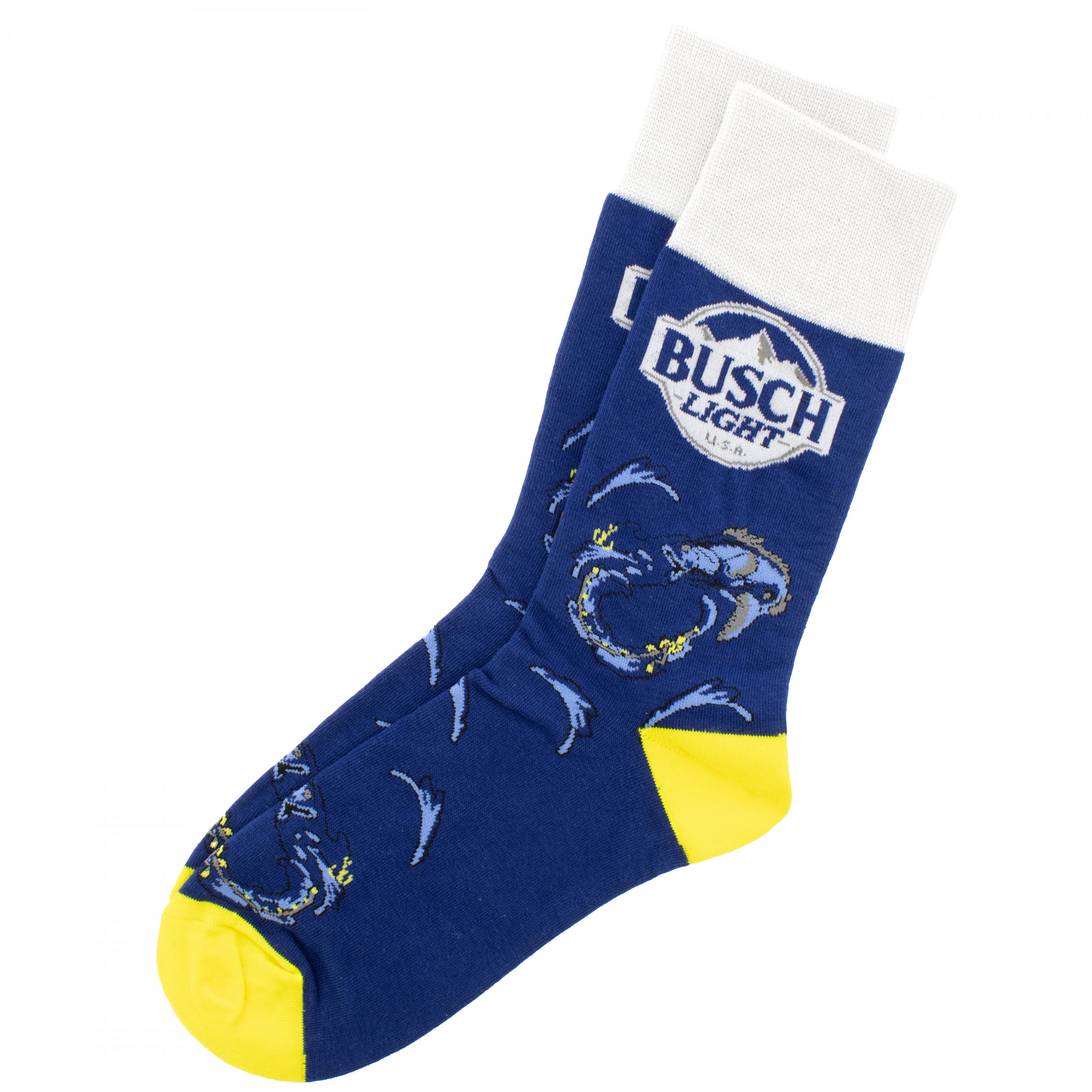 Busch Light Blue Fish Crew Socks