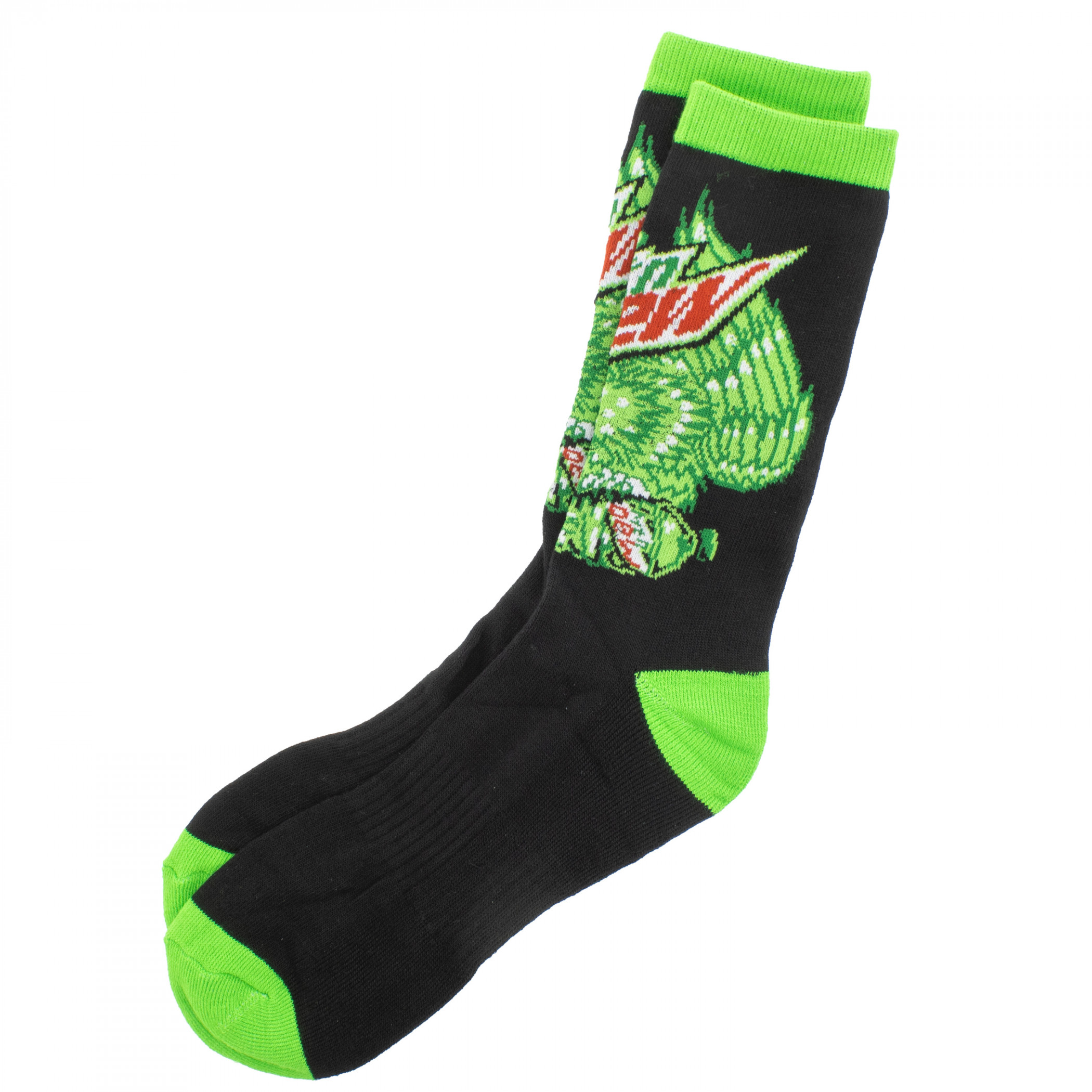 Mountain Dew Green Eagle Crew Socks in a Can