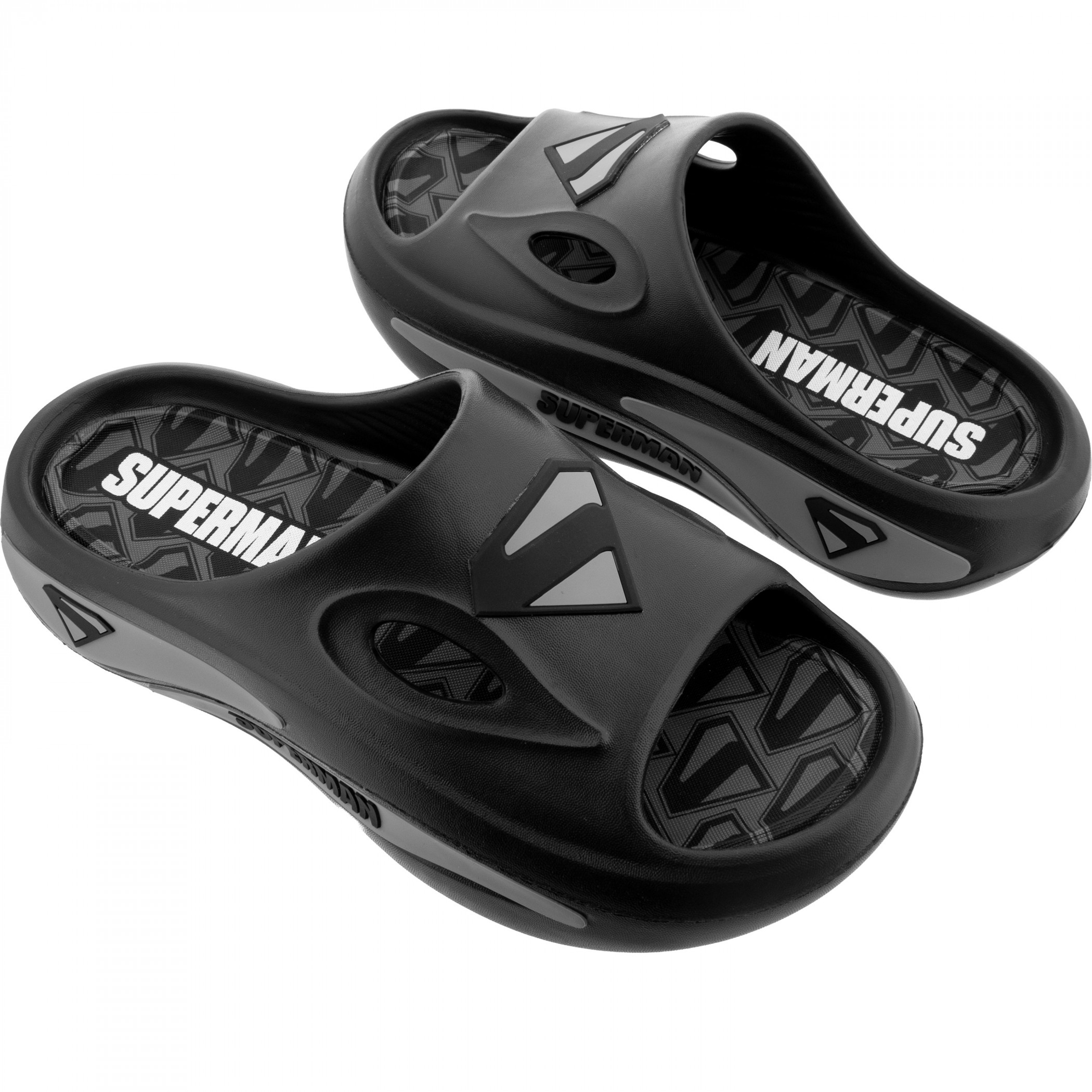 Superman Legacy Men's Athletic Slide Sandals, Black