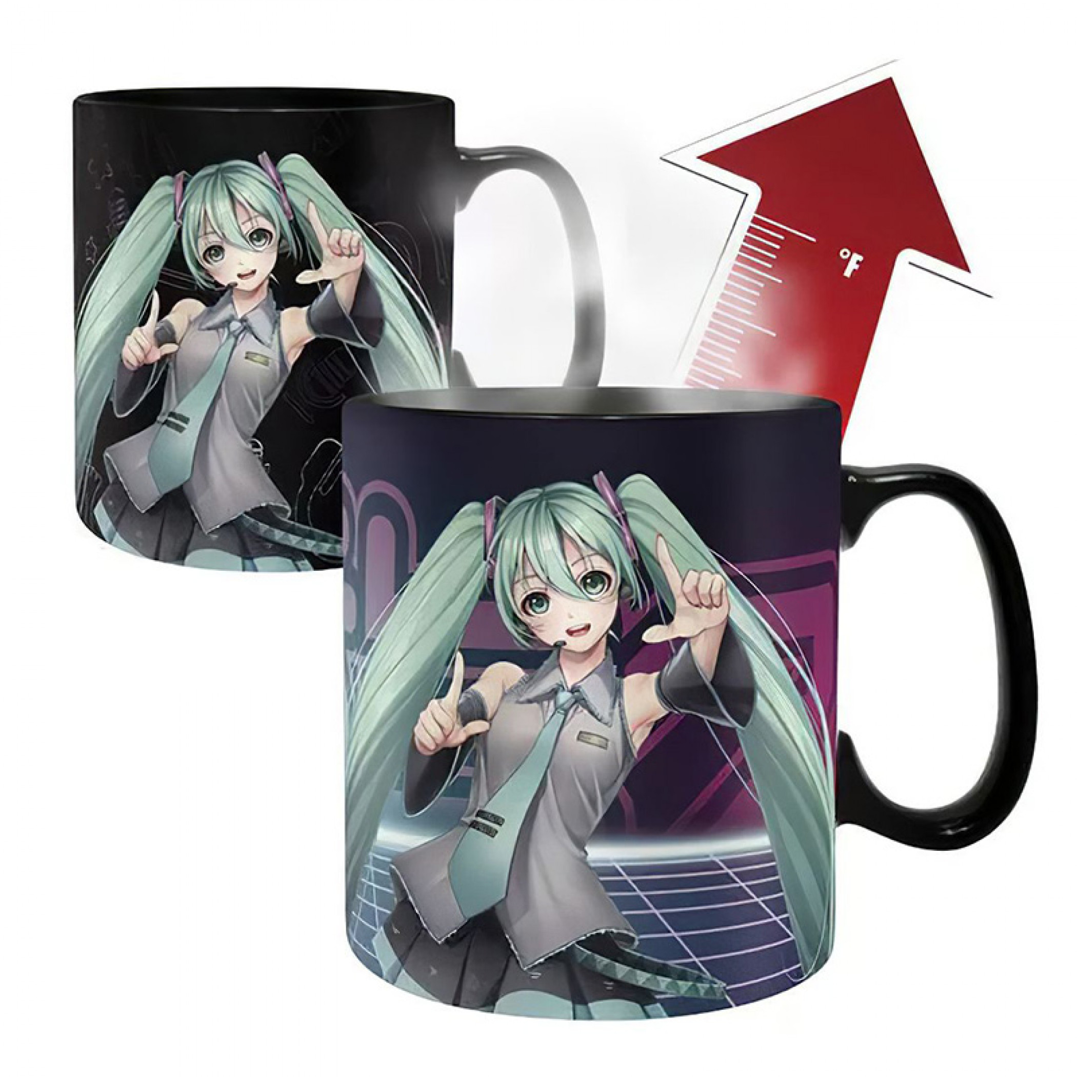 Hatsune Miku Heat Change 16oz. Mug, Black