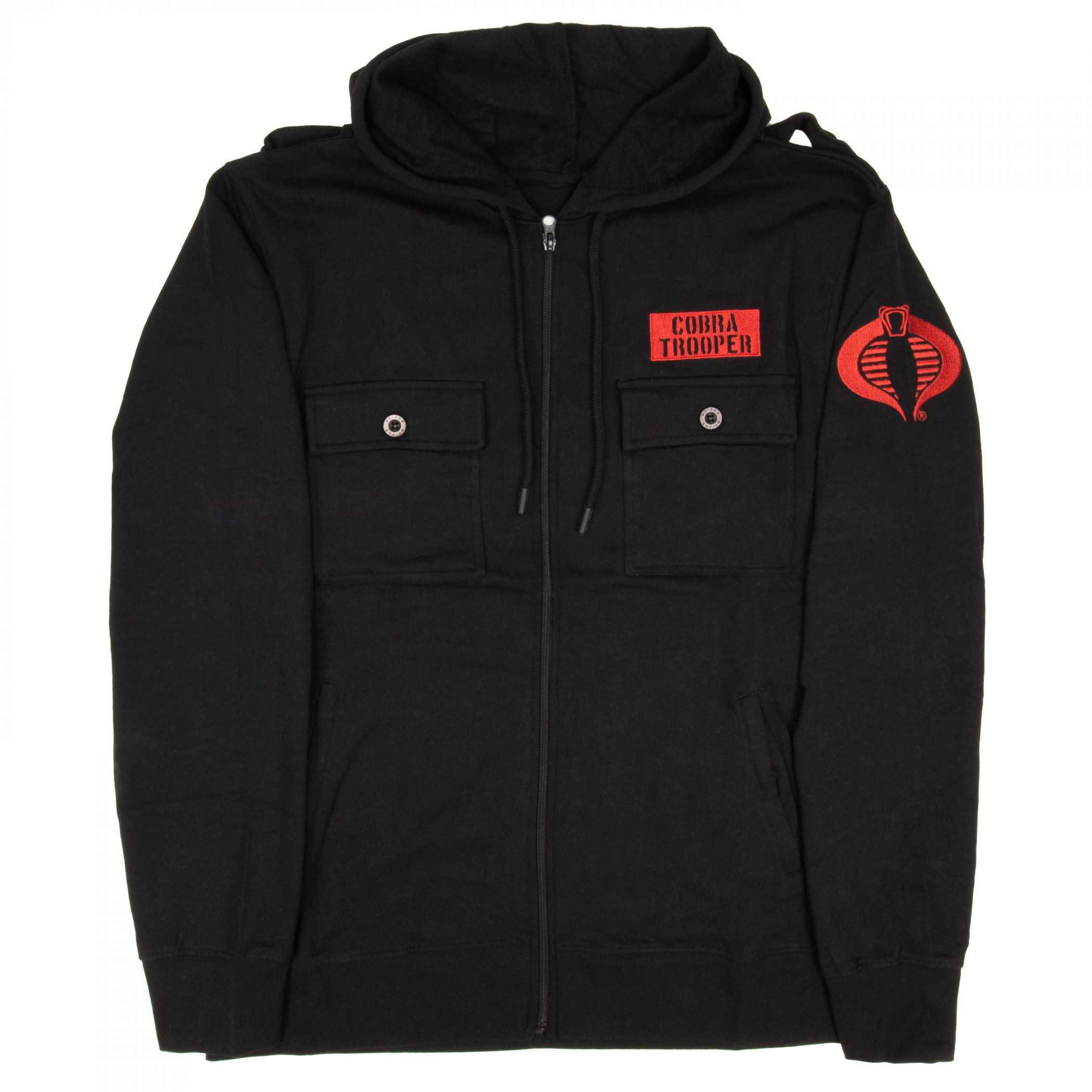 GI Joe Cobra Patch Jacket Hoodie Black