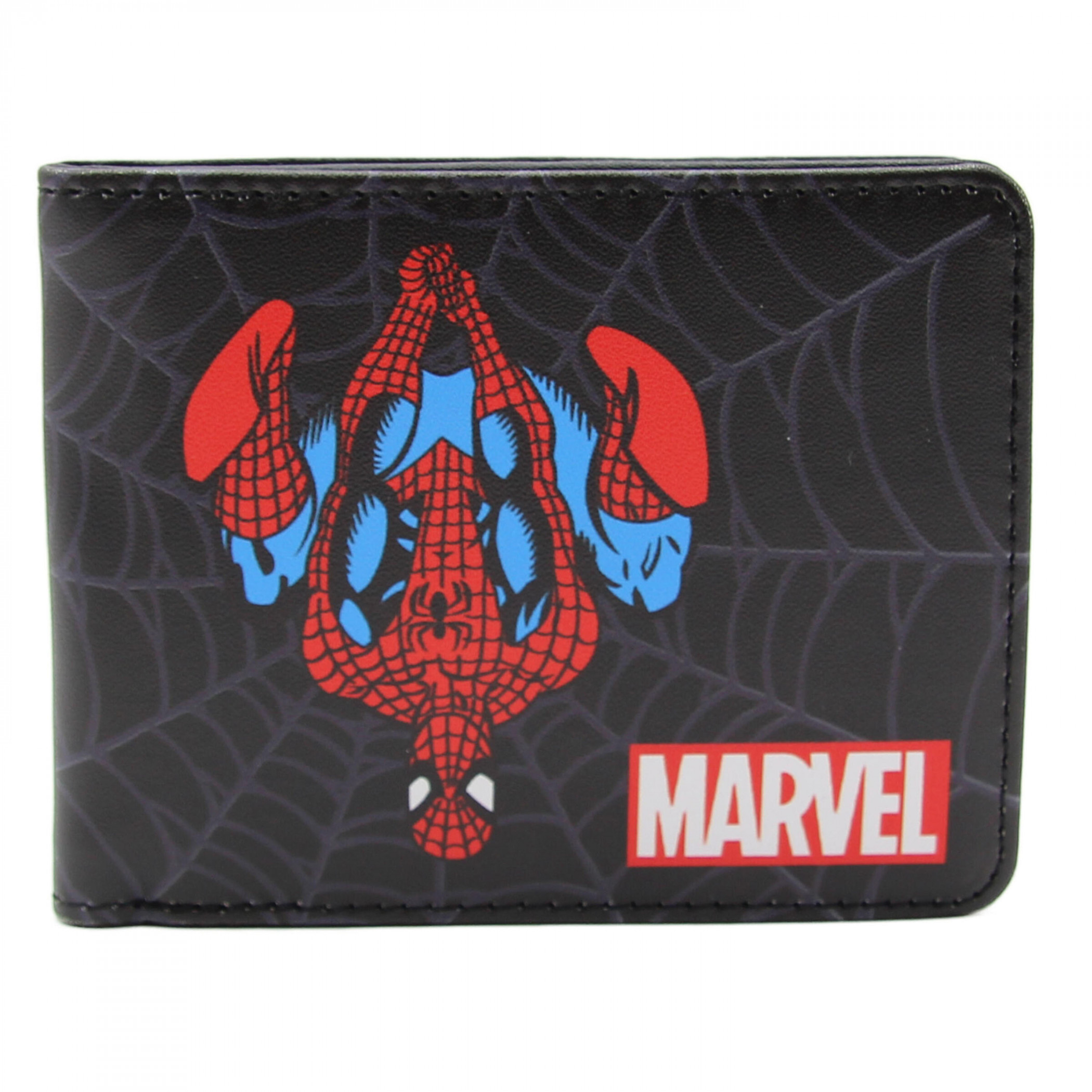 Spider-Man Upside Down Web Bifold Wallet, Black