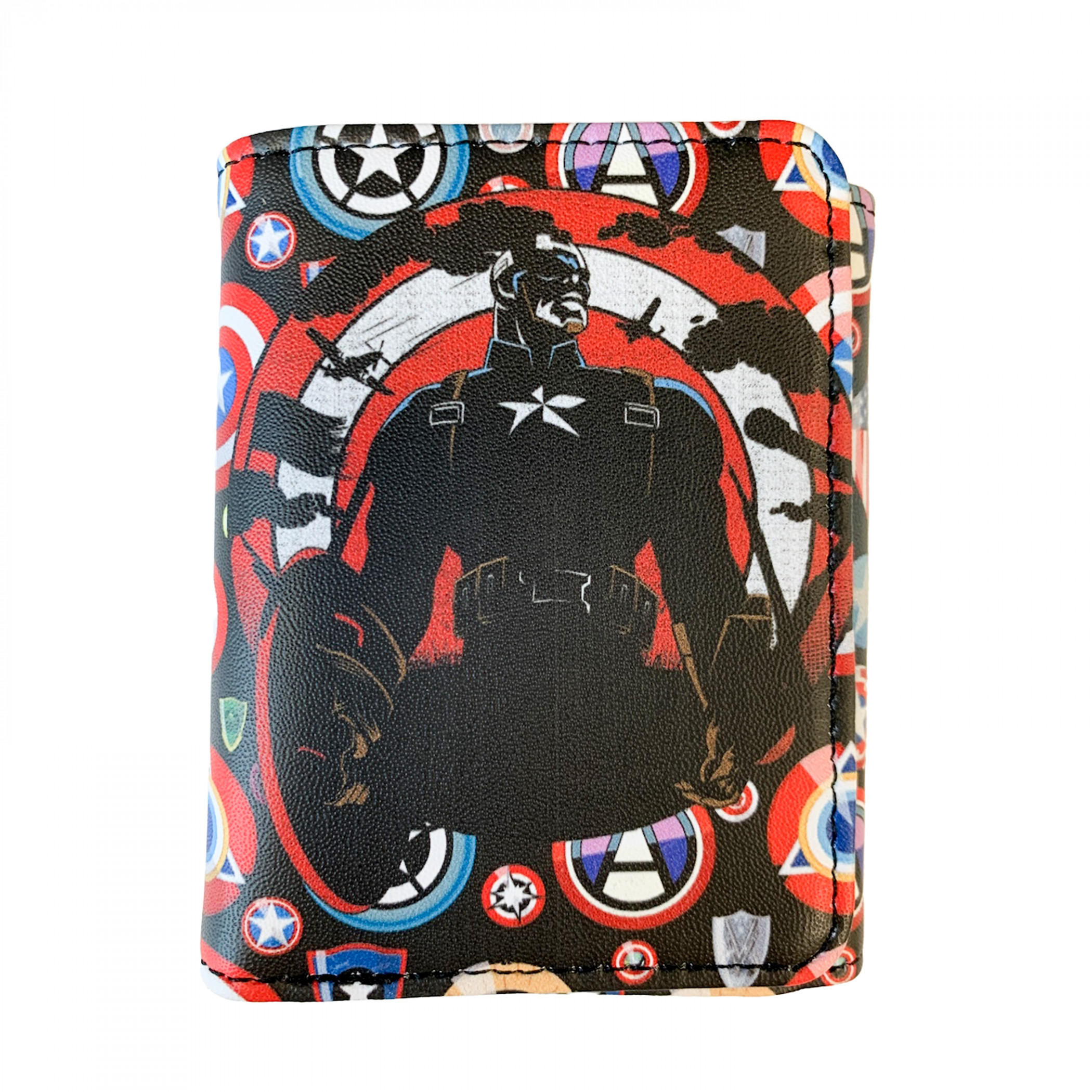 Captain America Shadow Trifold Wallet in Collectors Tin, Multi-Color