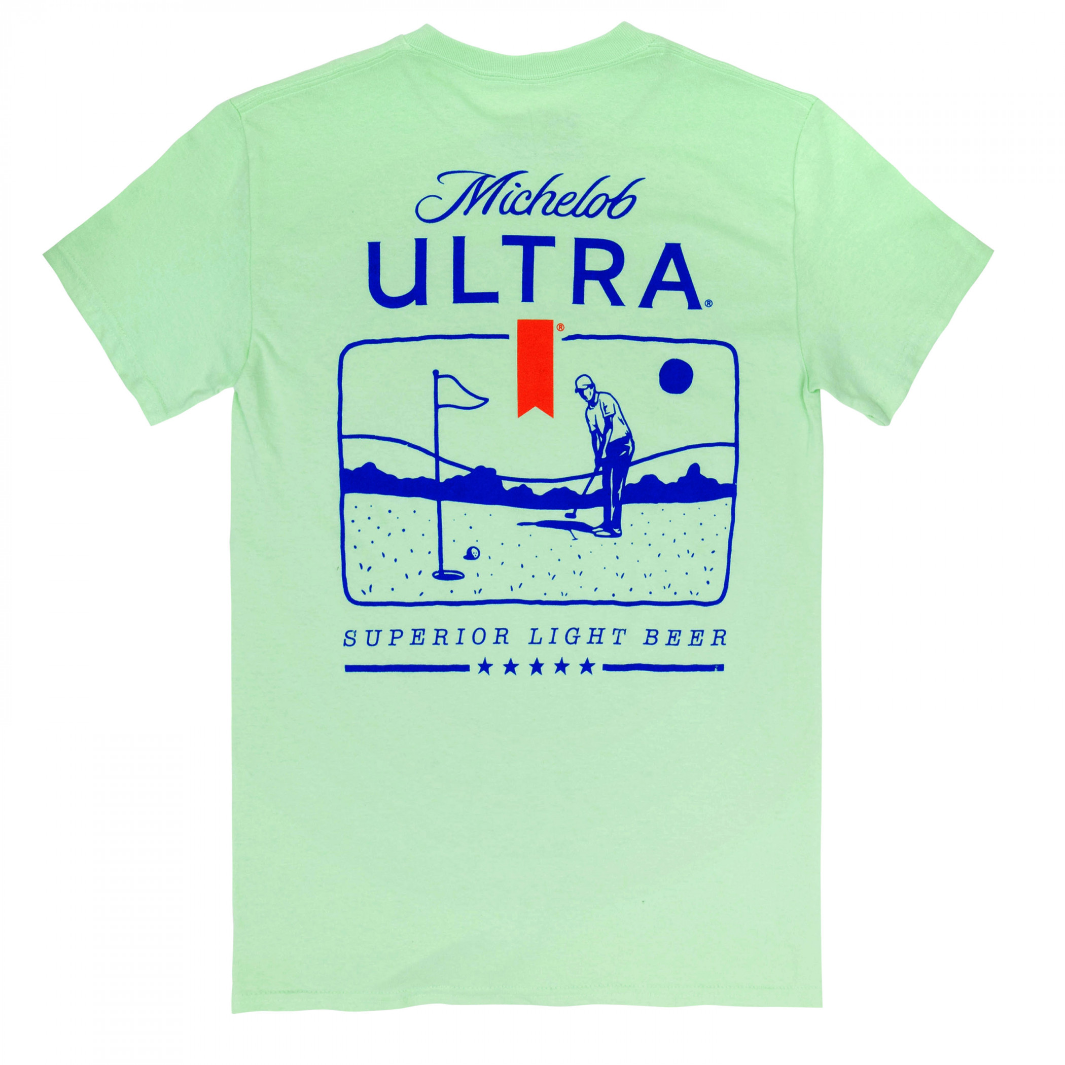 Michelob Ultra Golf Putting Green Colorway Front & Back Print T-Shirt