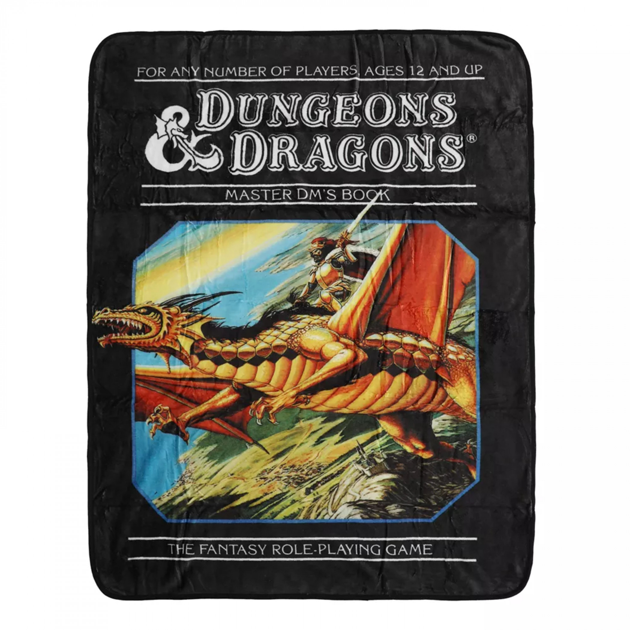 Dungeons & Dragons Vintage Master DM's Book Throw Blanket, Black