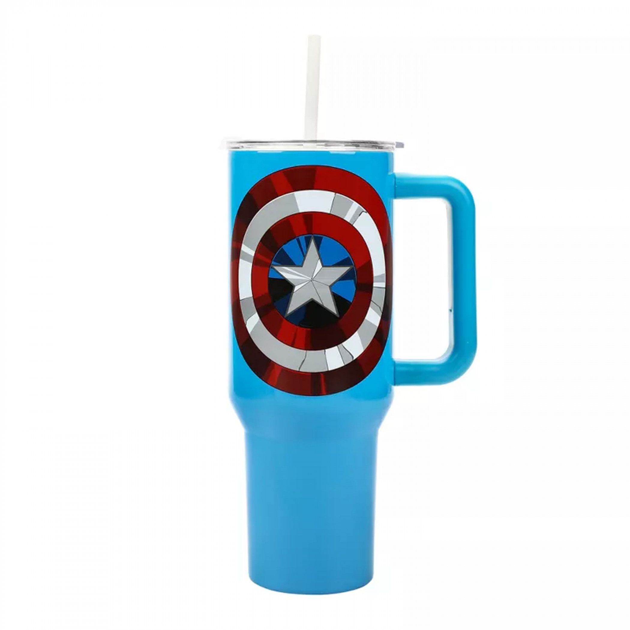 Captain America Armor 40oz. Stainless Steel Tumbler, Blue