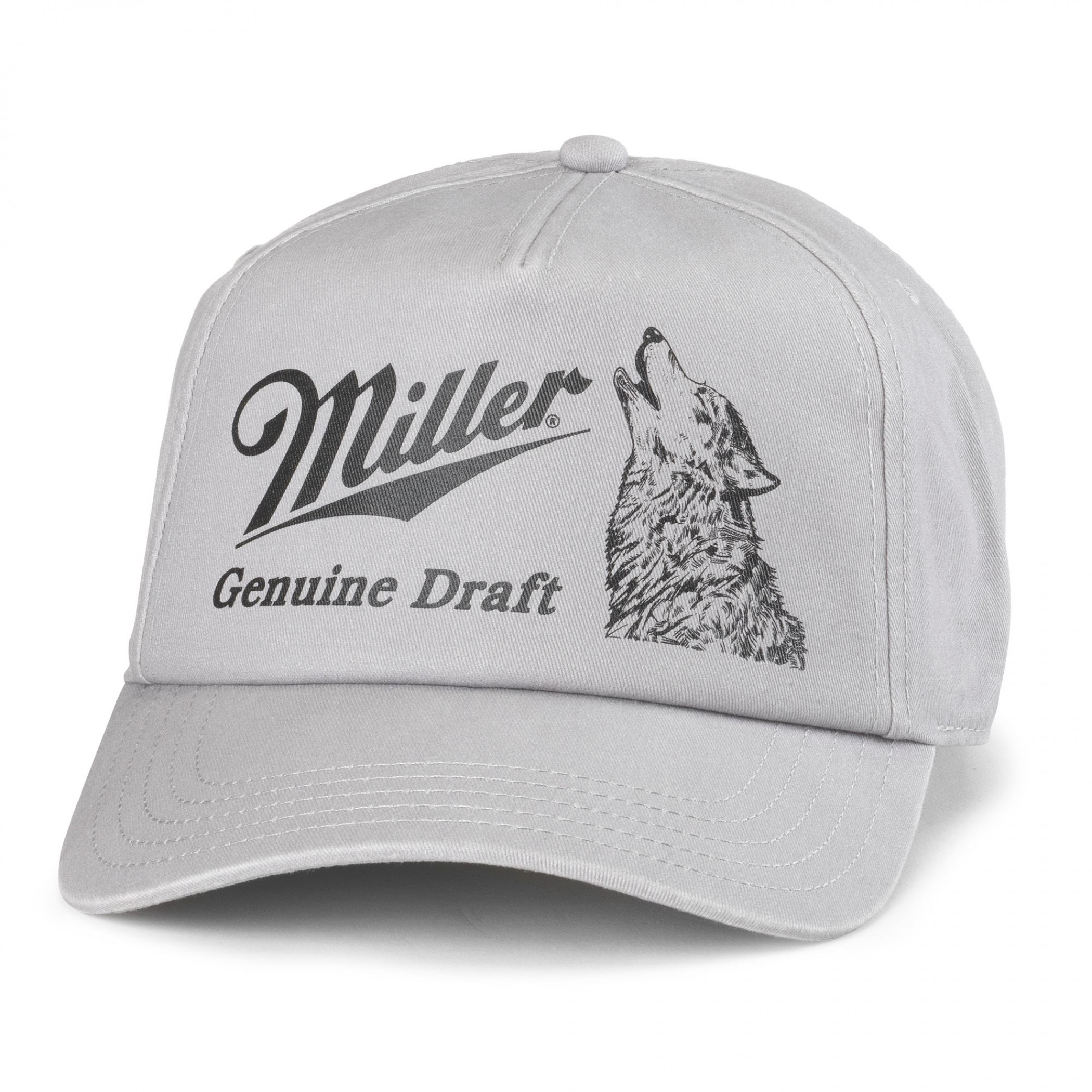 Miller Genuine Draft Grey Wolf Walker Adjustable Hat