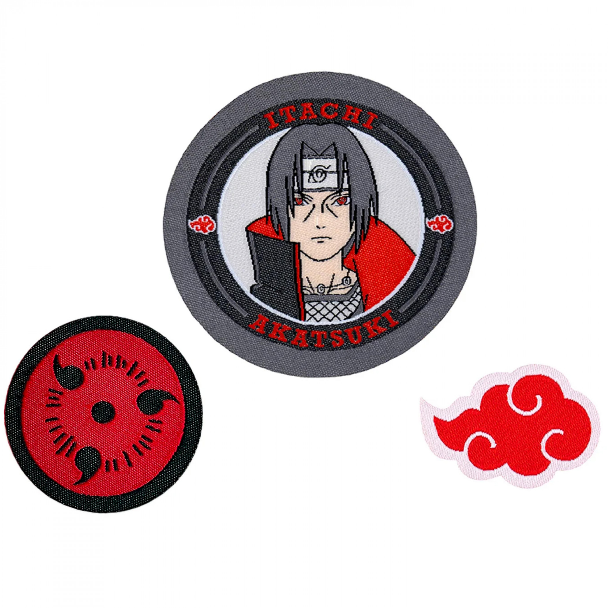 Naruto Shippuden Itachi Patches 3-Pack, Multi-Color