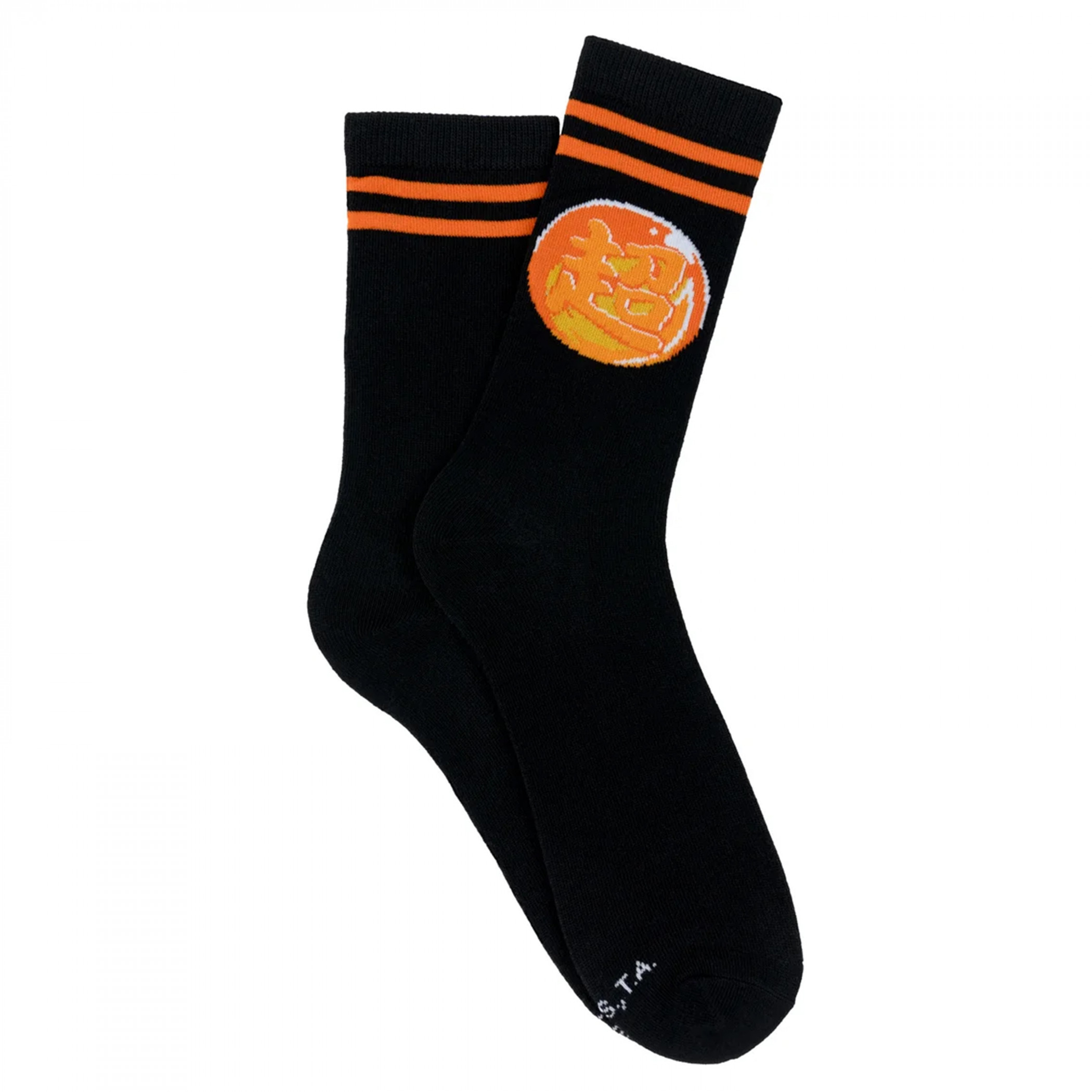 Dragon Ball Super Symbol Crew Socks, Black