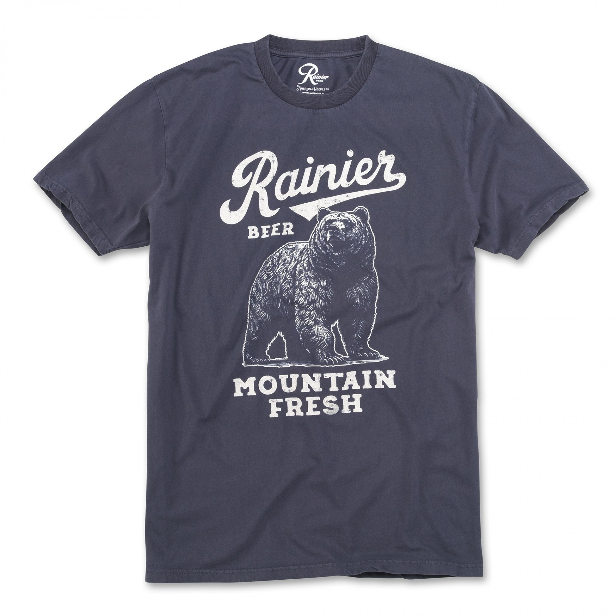 Rainier Beer Mountain Fresh Bear Navy T-Shirt