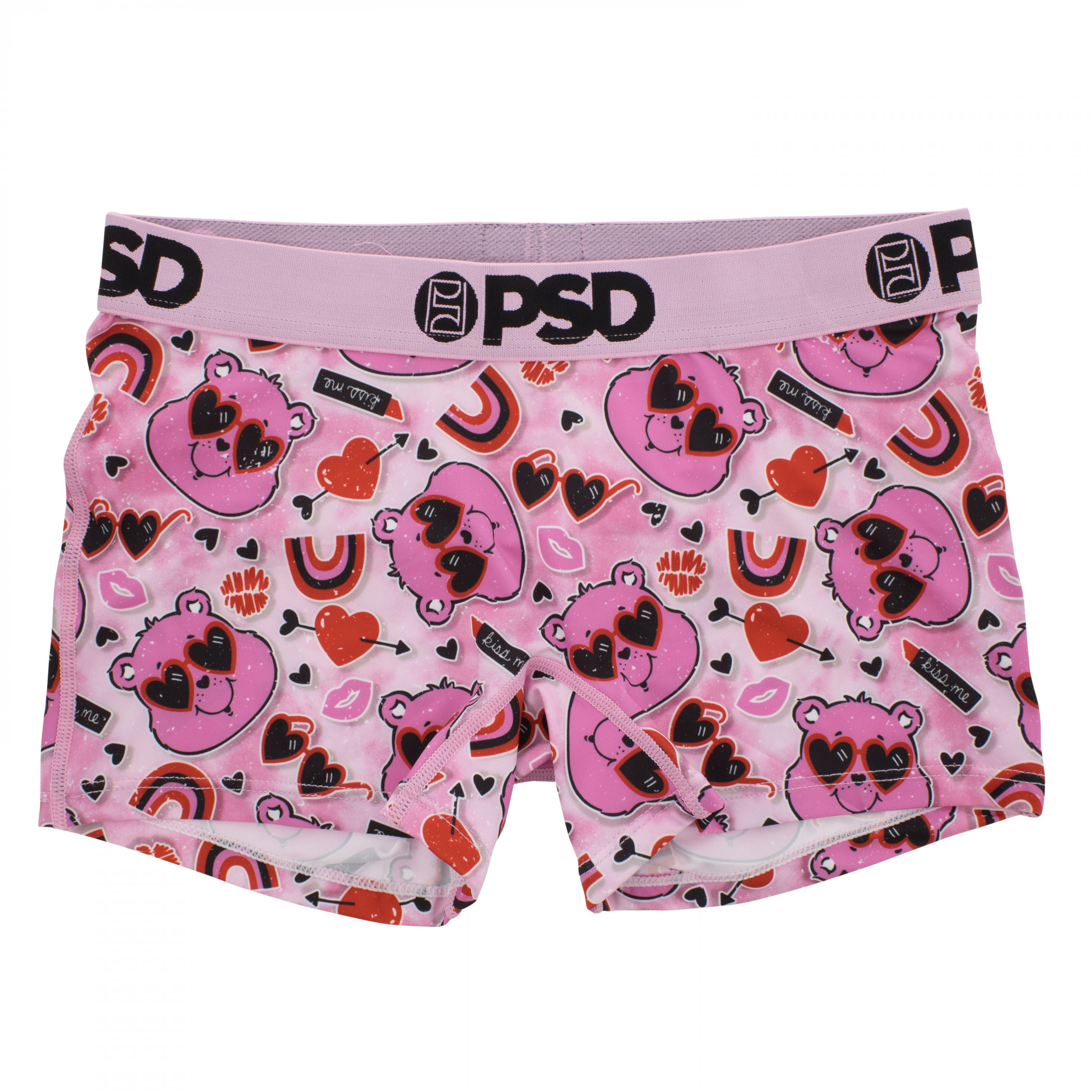 Care Bears Lipstick Rainbows PSD Boyshorts Underwear, Pink