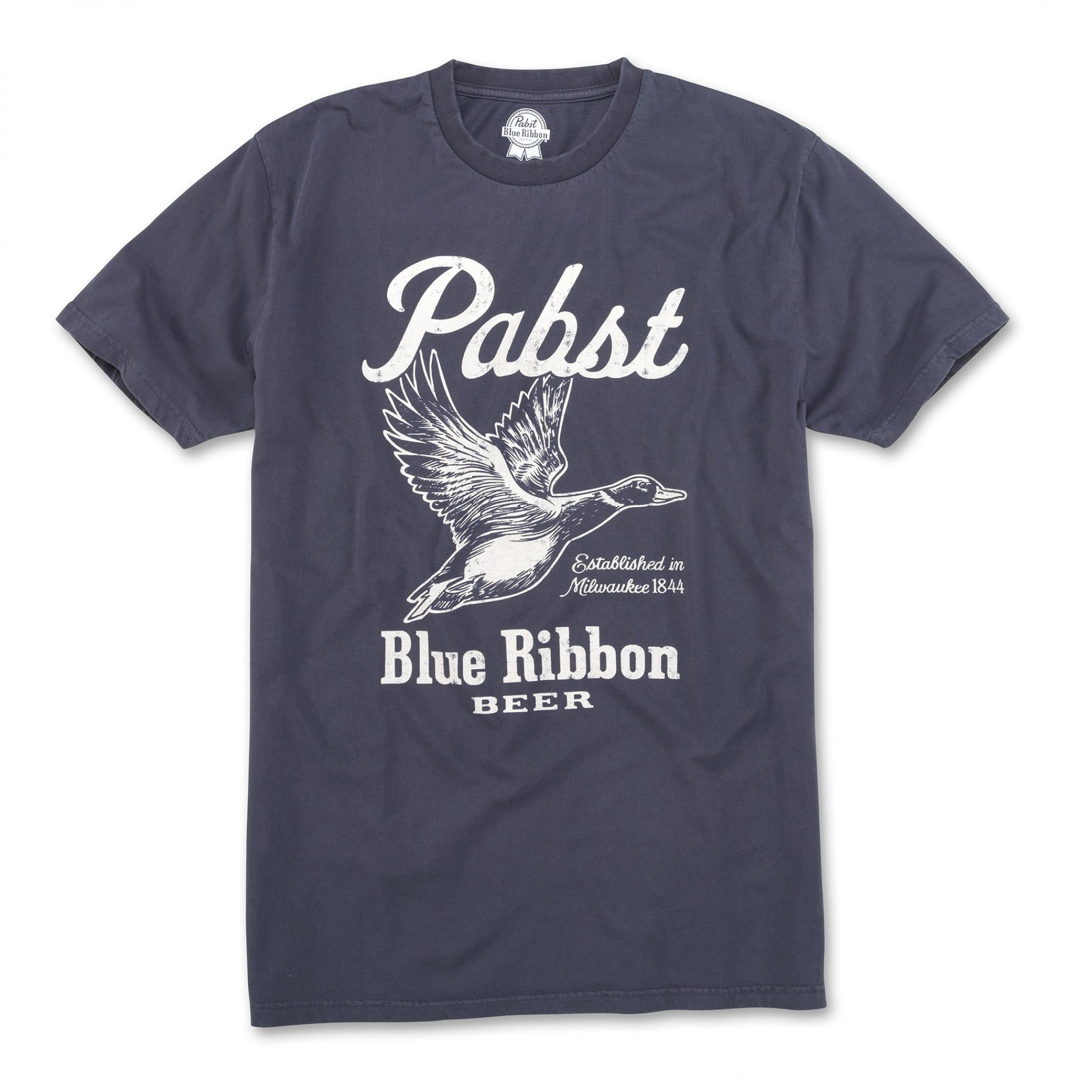 Pabst Blue Ribbon Beer Duck Navy T-Shirt