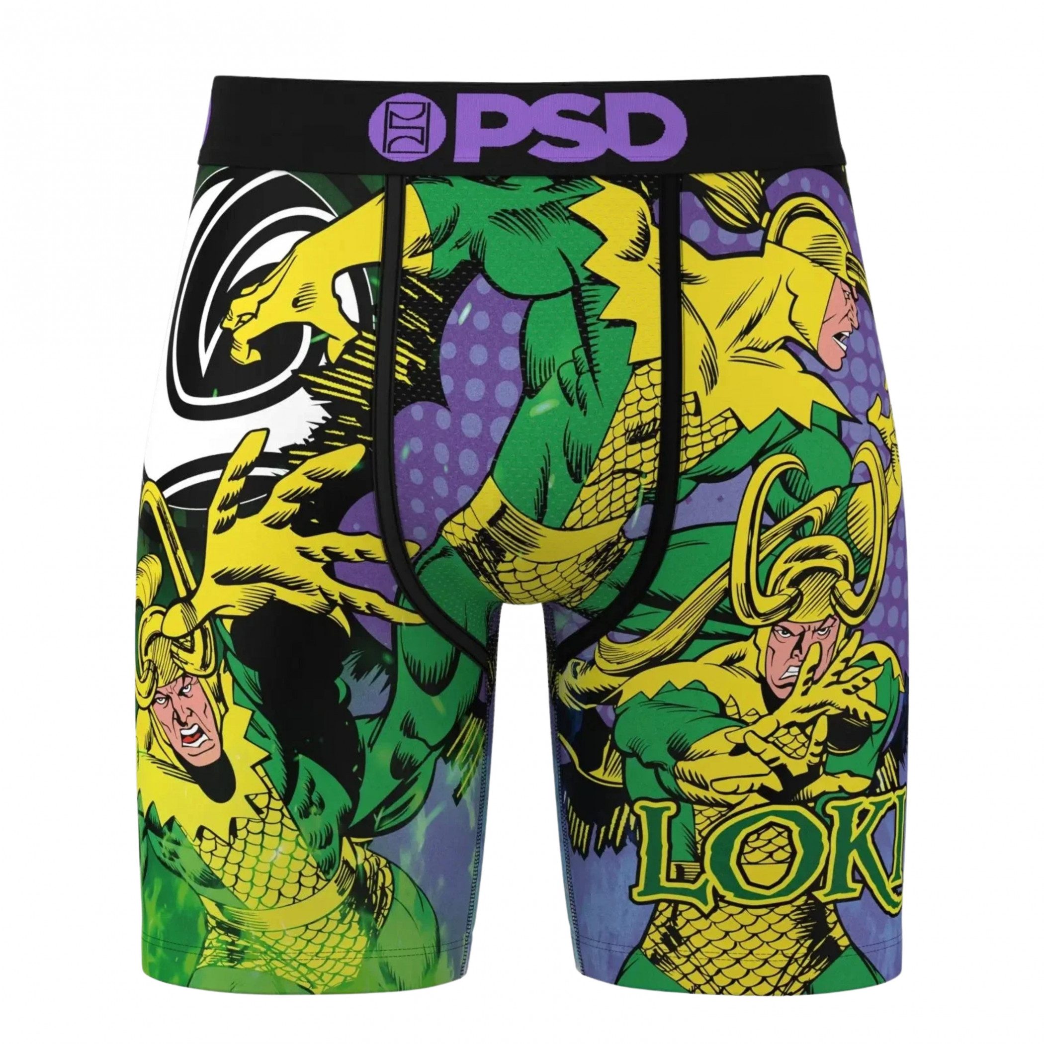 Loki Comic Art Collage PSD Boxer Briefs, Multi-Color