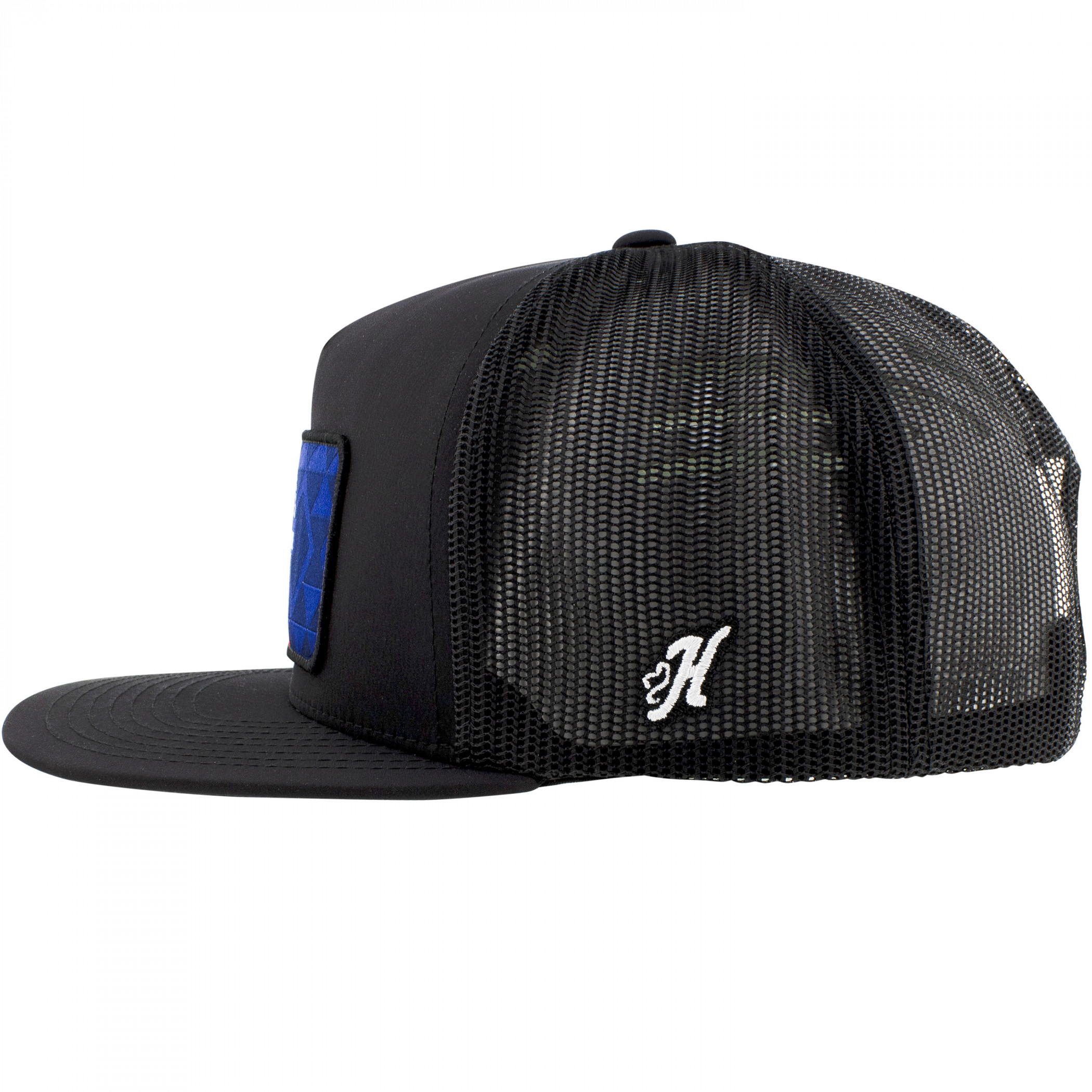 Pabst Blue Ribbon Logo Patch Black Trucker Hat