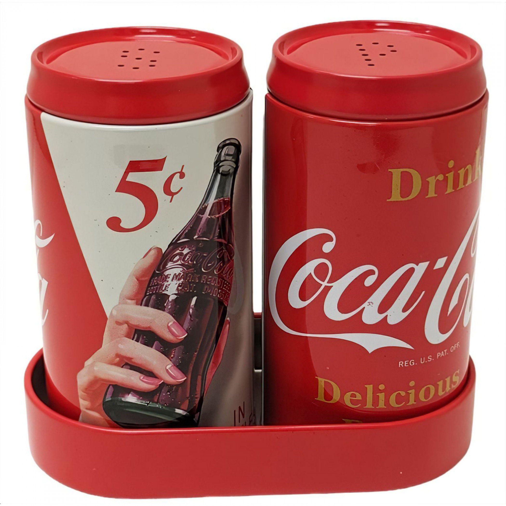 Coca-Cola Vintage 5 Cent Salt and Pepper Shaker Set