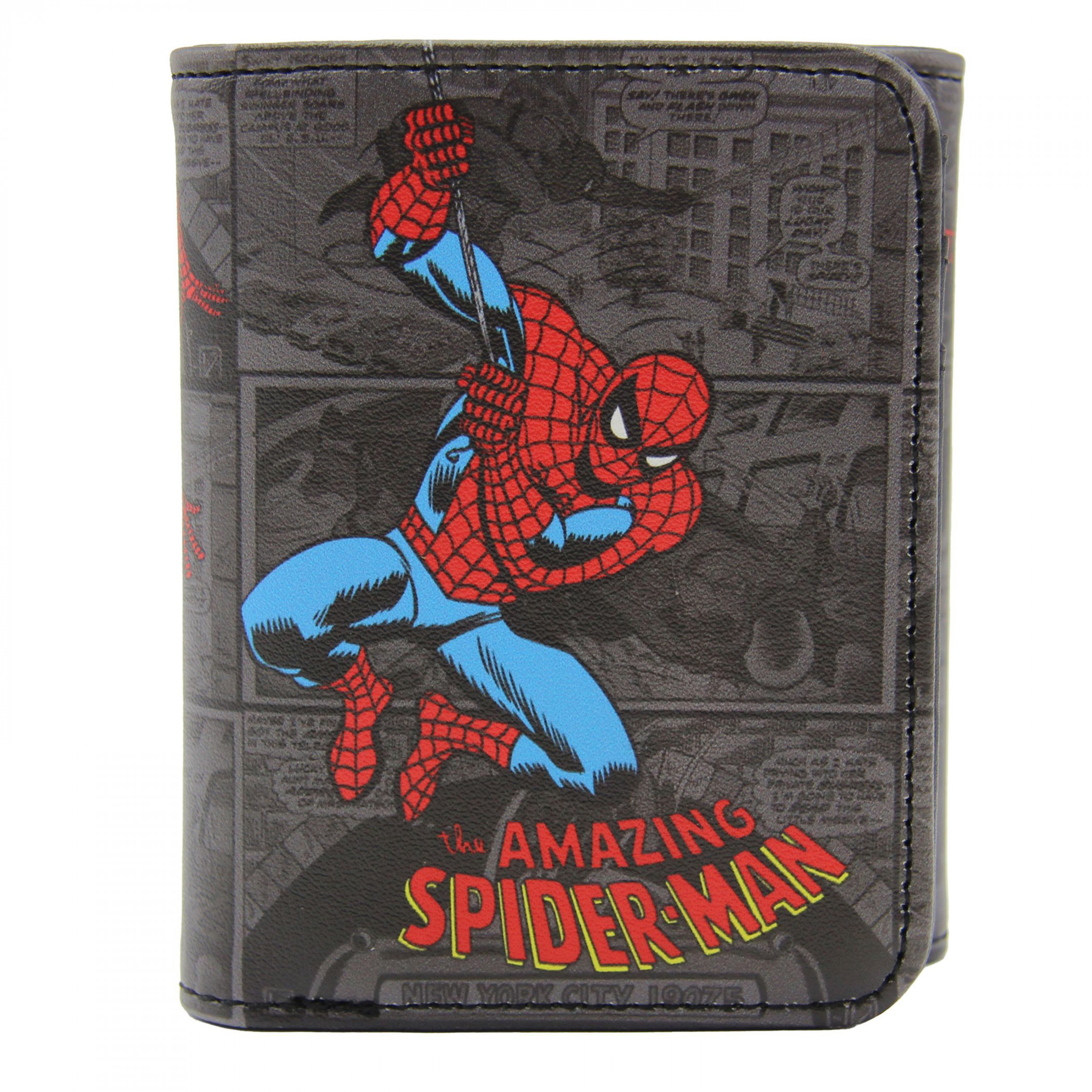 Spider-Man in Action Trifold Wallet, Black