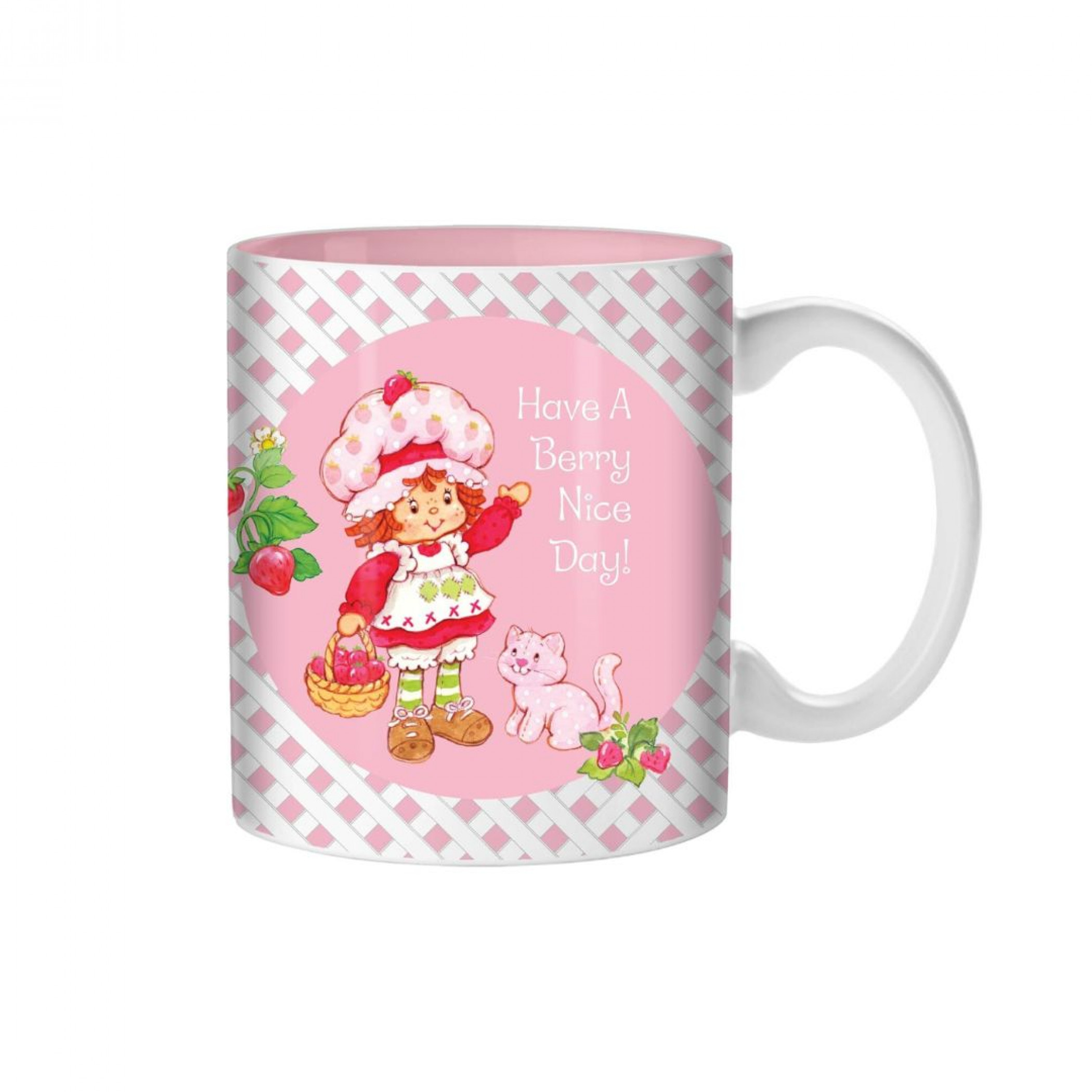 Strawberry Shortcake Vintage Berry Nice Day Ceramic Mug, Pink