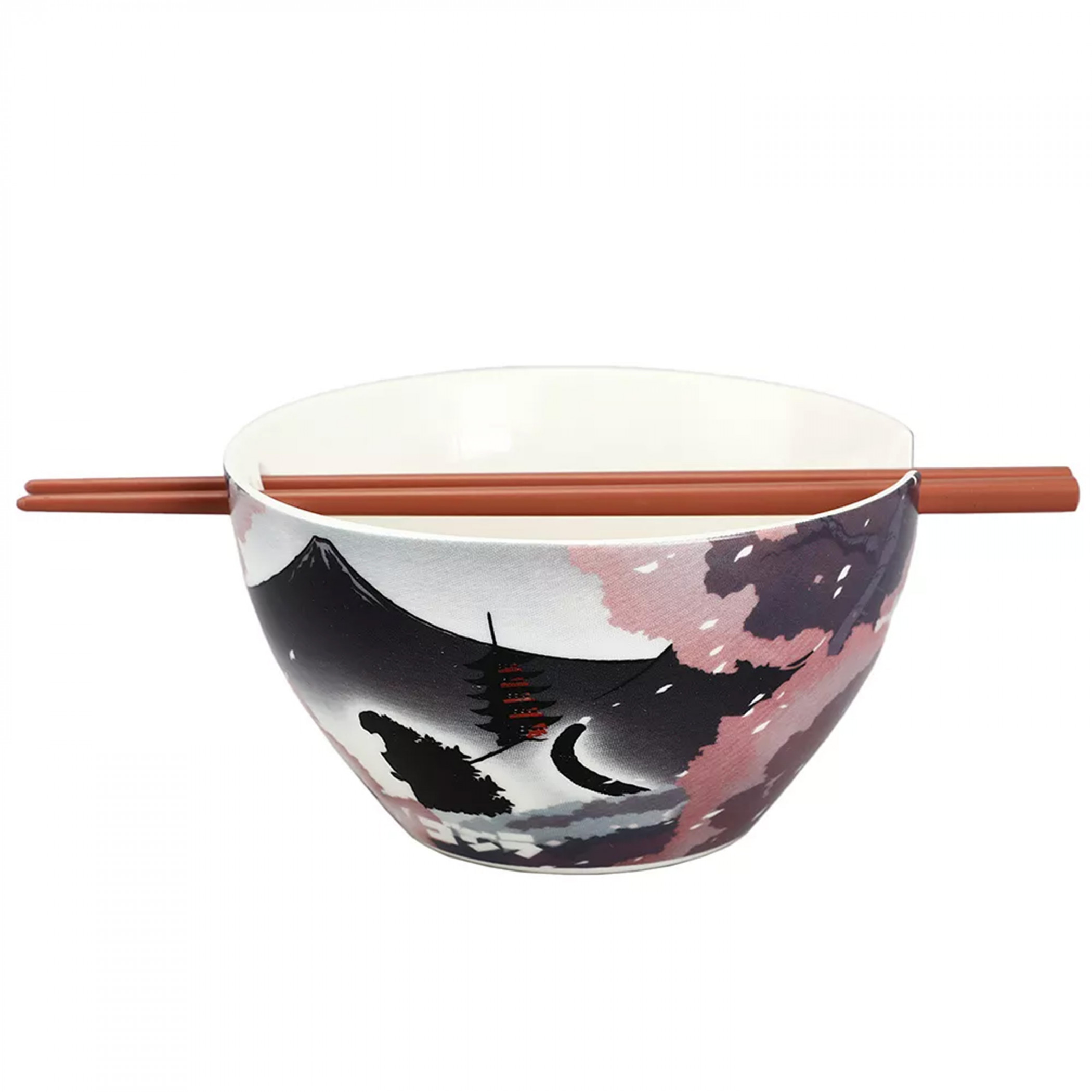 Godzilla 20 oz. Ceramic Ramen Bowl with Chopsticks, Multi-Color