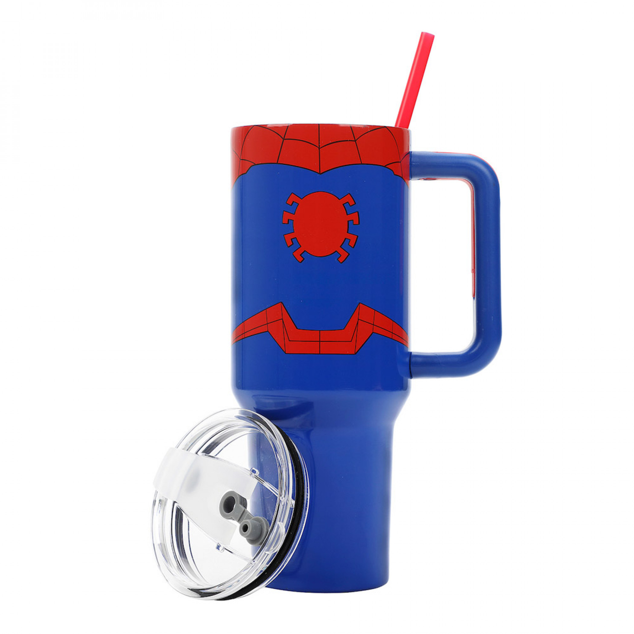 Spider-Man Spidy's Suit 40oz. Stainless Steel Tumbler with Straw, Multi-Color
