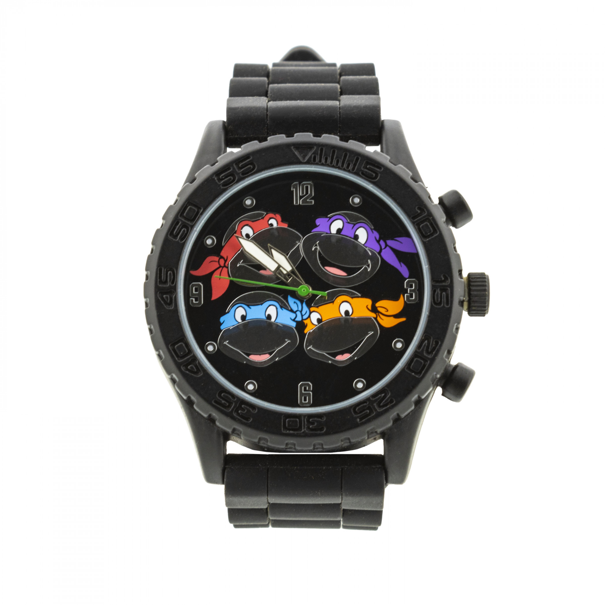 Teenage Mutant Ninja Turtles Analog Watch with Silicone Strap, Black