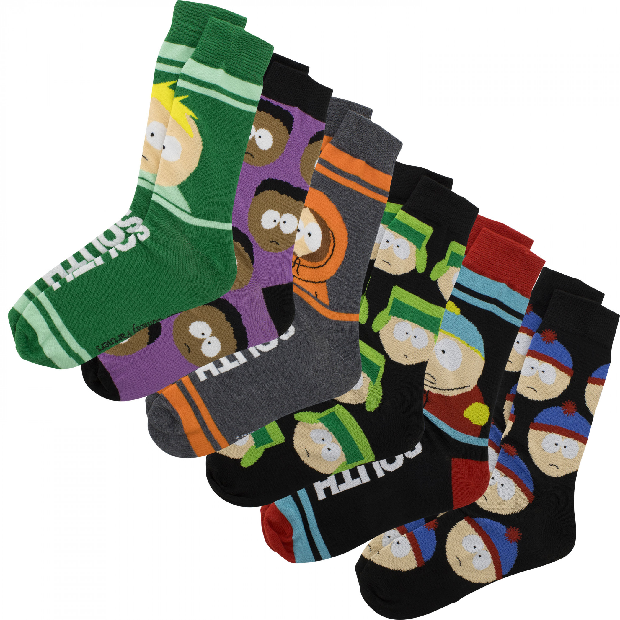 South Park Character 6-Pack Crew Socks