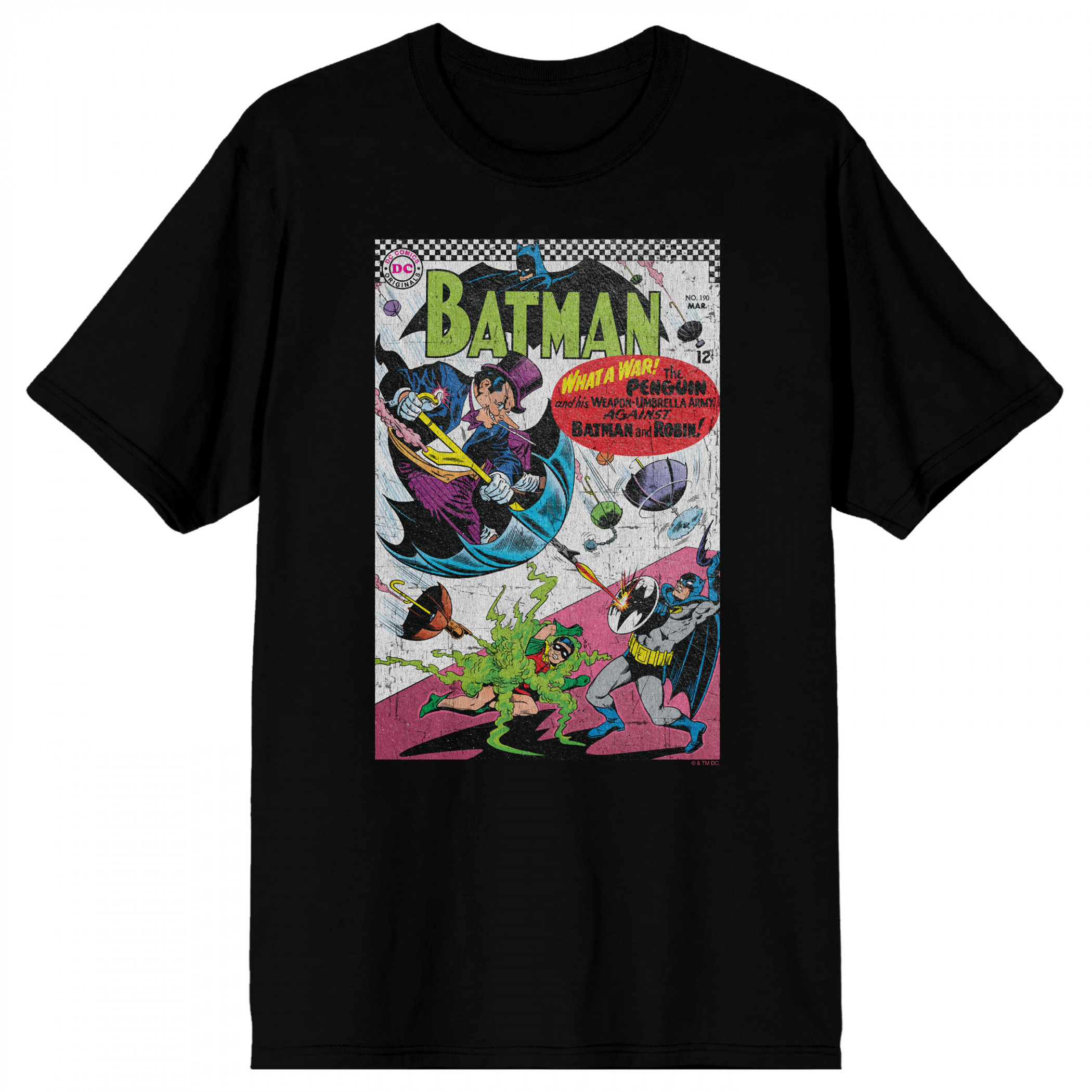 Batman #190 Cover Penguin T-Shirt, Black
