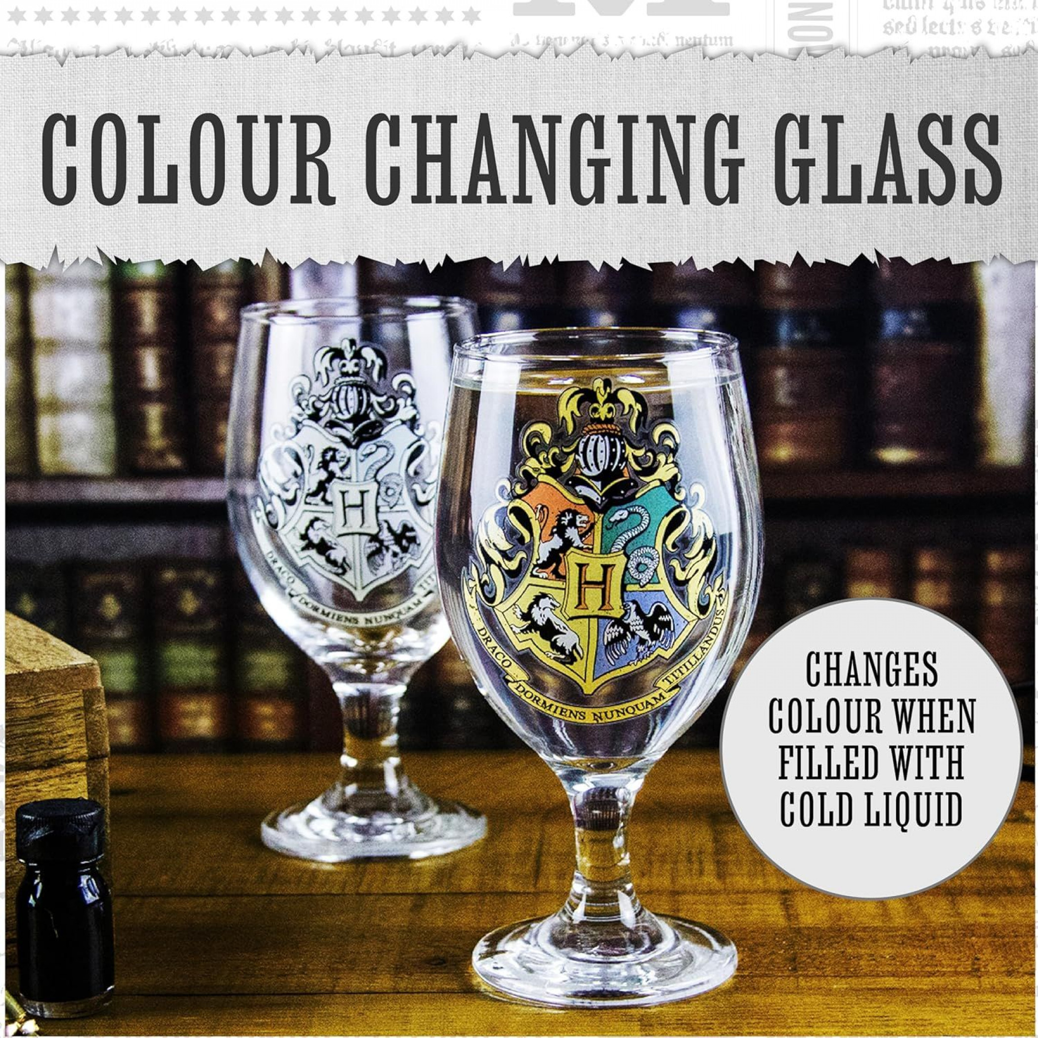 Harry Potter Hogwarts Colour Change Water Glass