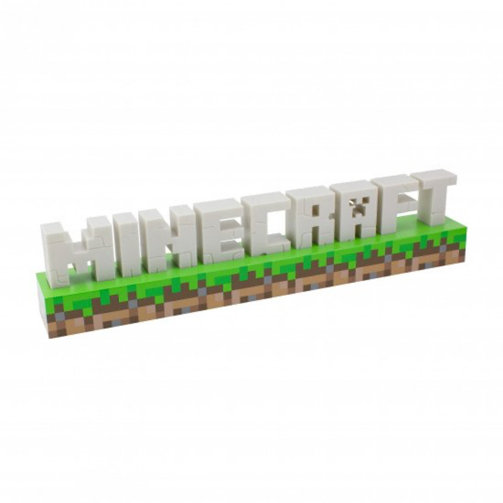 Minecraft Pixel-Style Logo Desktop Light, Multi-Color