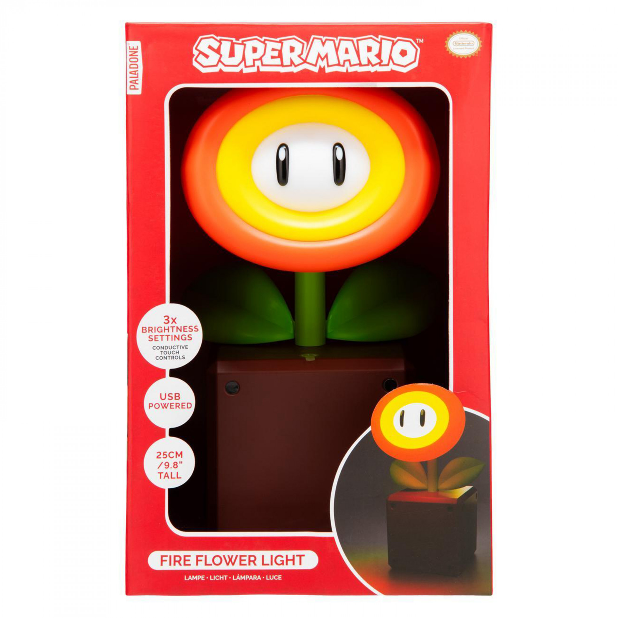 Super Mario Bros. Fire Flower Desk Lamp, Multi-Color