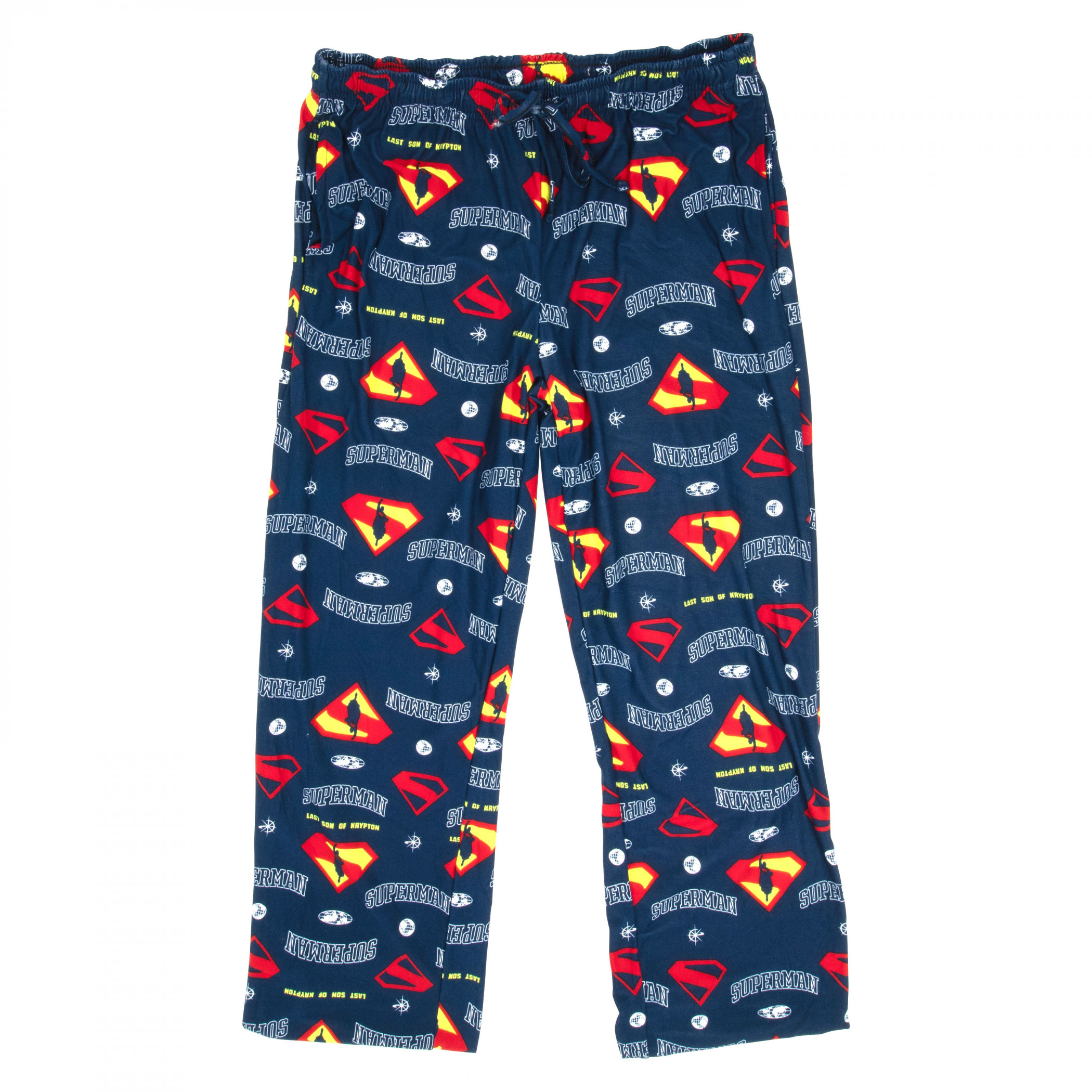 Superman James Gunn Silhouette Logo Men's Sleep Pants, Blue