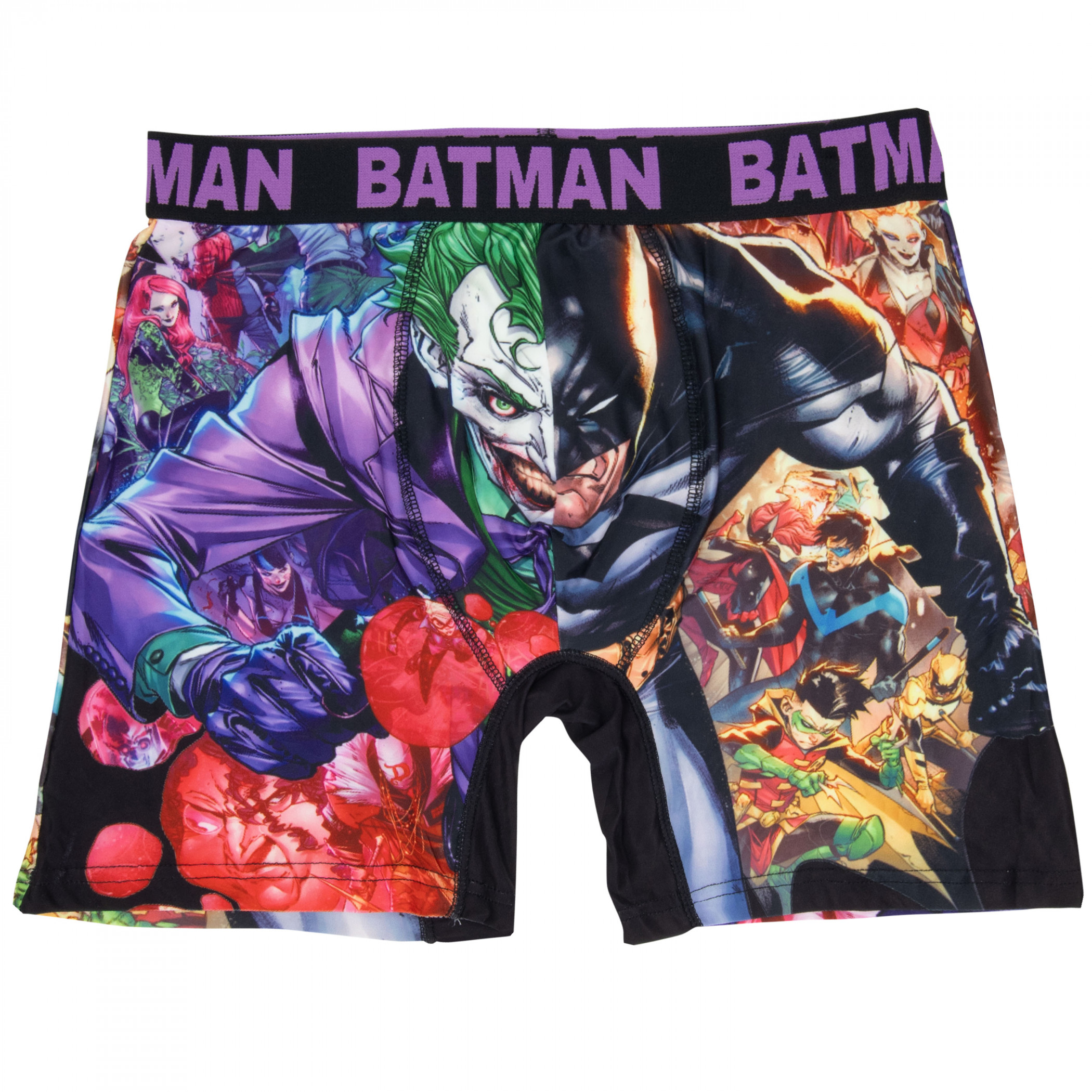 Batman and The Joker Graffiti Boxer Briefs, Multi-Color