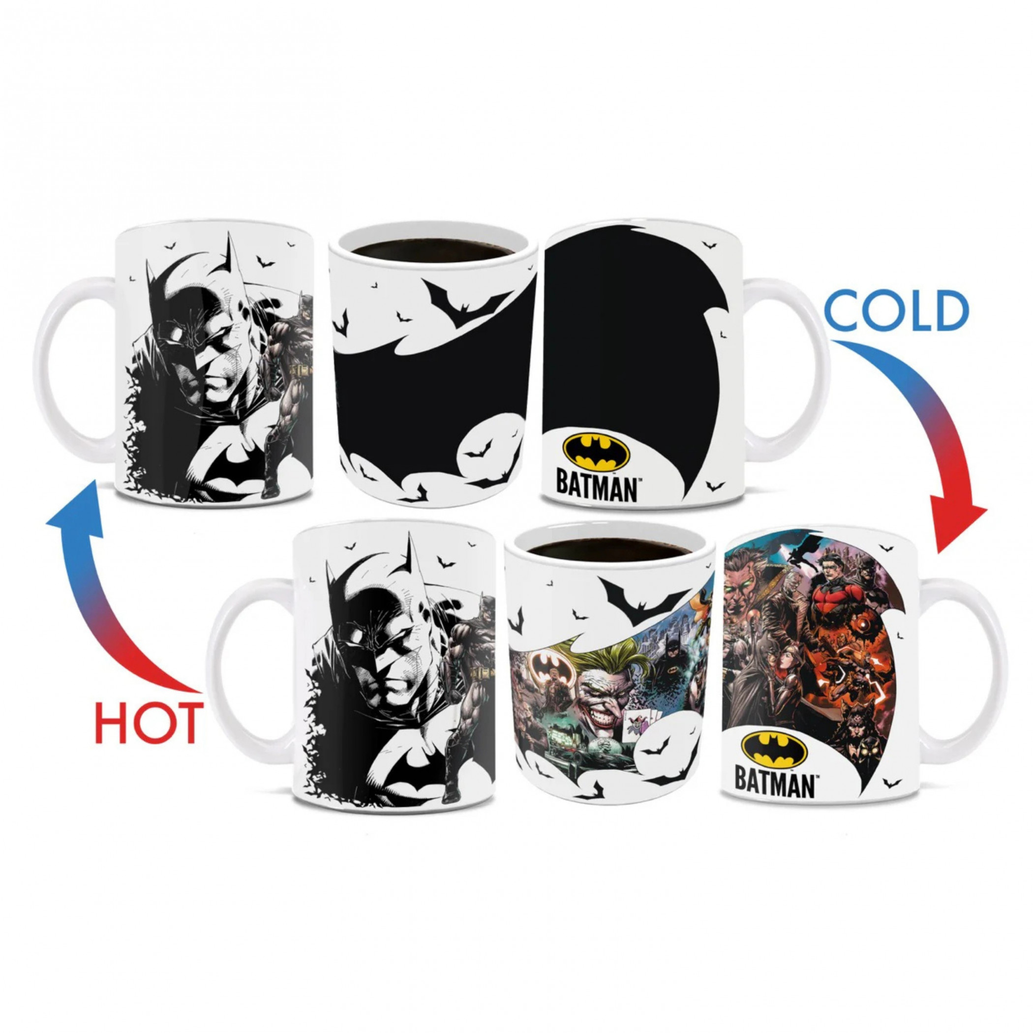 Batman Cape Heat-Change 16oz Mug, Multi-Color