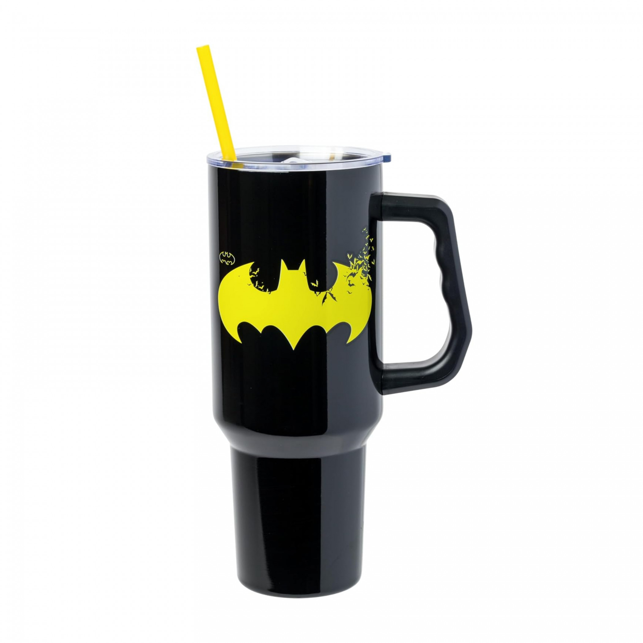 Batman Logo with Flying Bats 40oz Stainless Steel Tumbler, Black