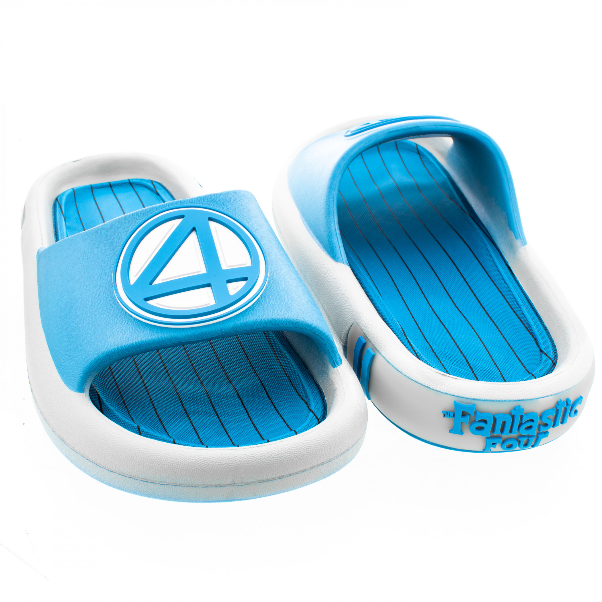 Fantastic 4 Costume Cosplay Men's Slide Sandals, Blue