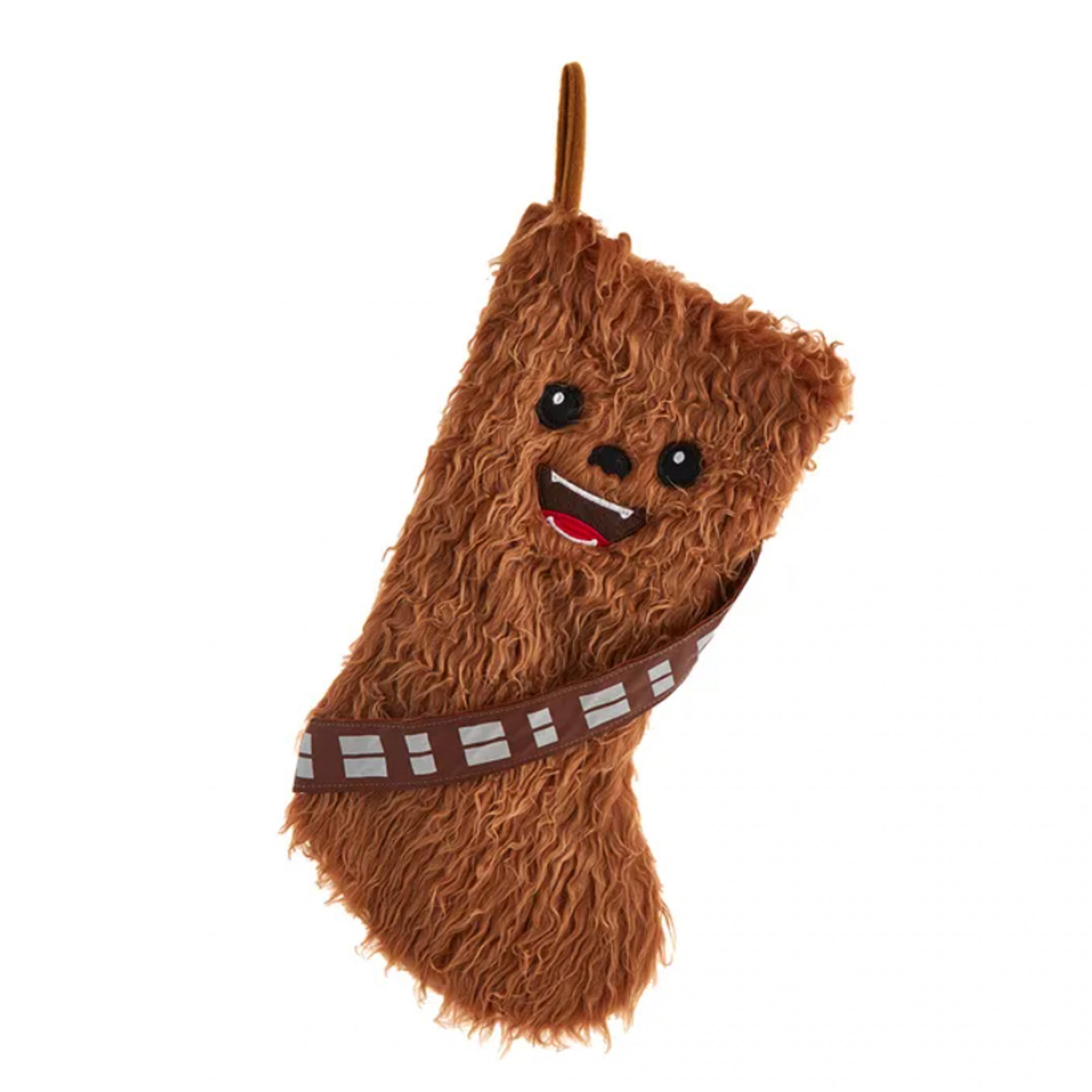 Star Wars Chewbacca Fuzzy Smiles Embroidered Stocking, Brown