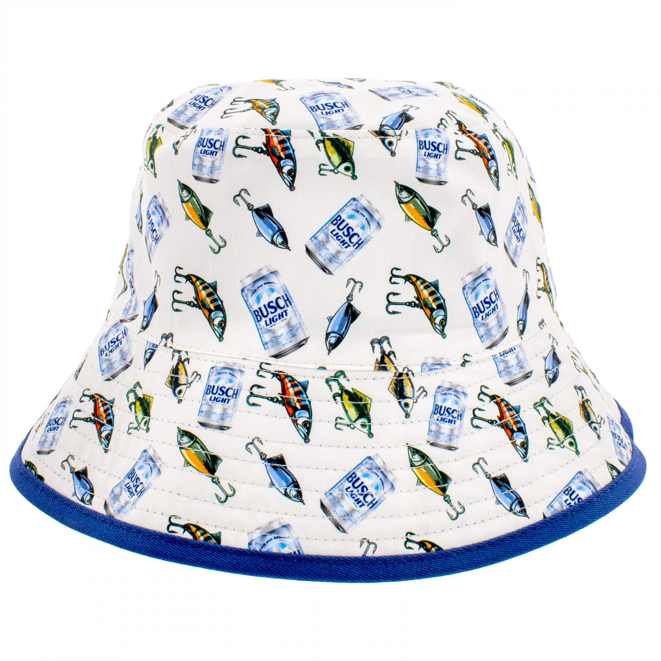 Busch Light Cans and Fishing Lures Reversible Bucket Hat