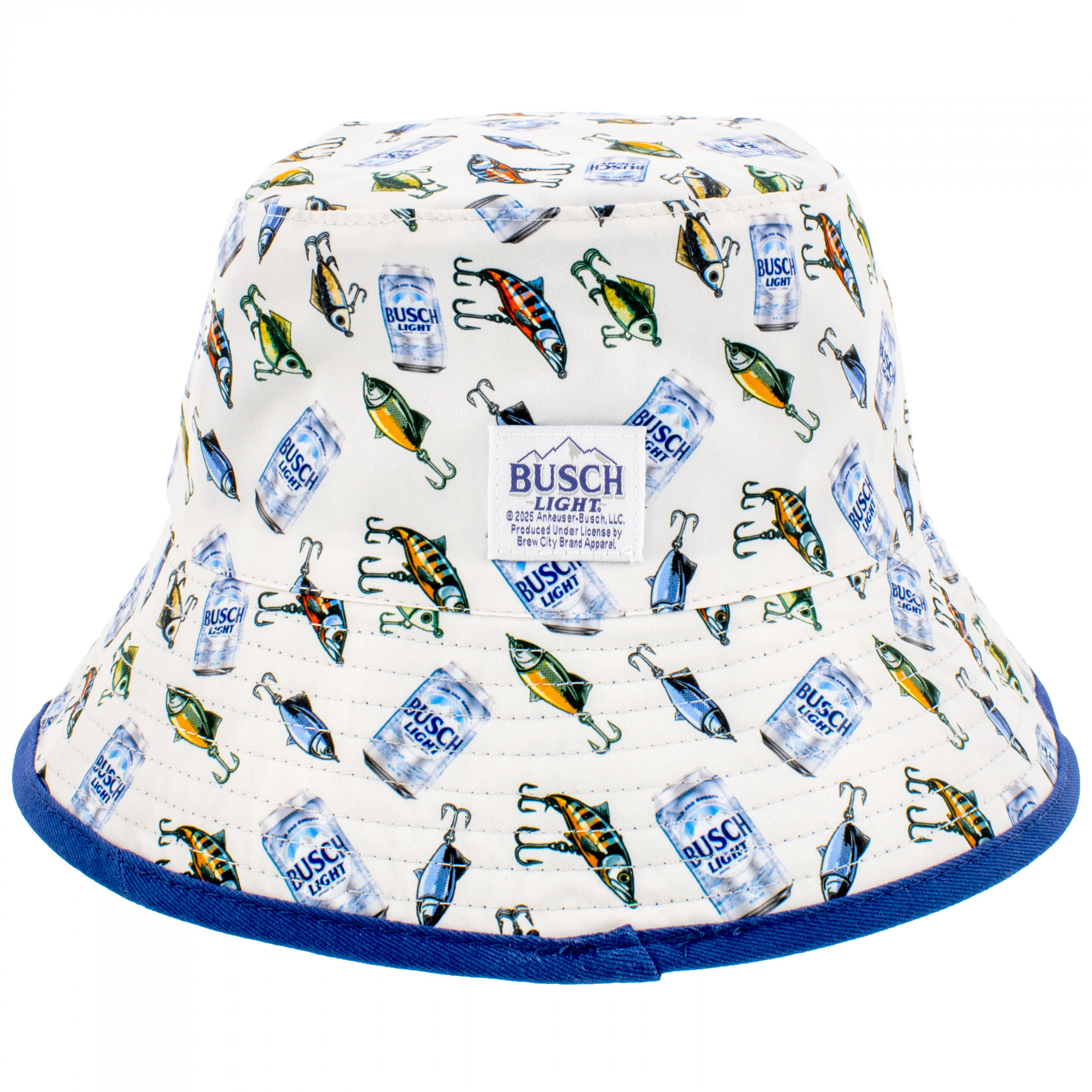 Busch Light Cans and Fishing Lures Reversible Bucket Hat