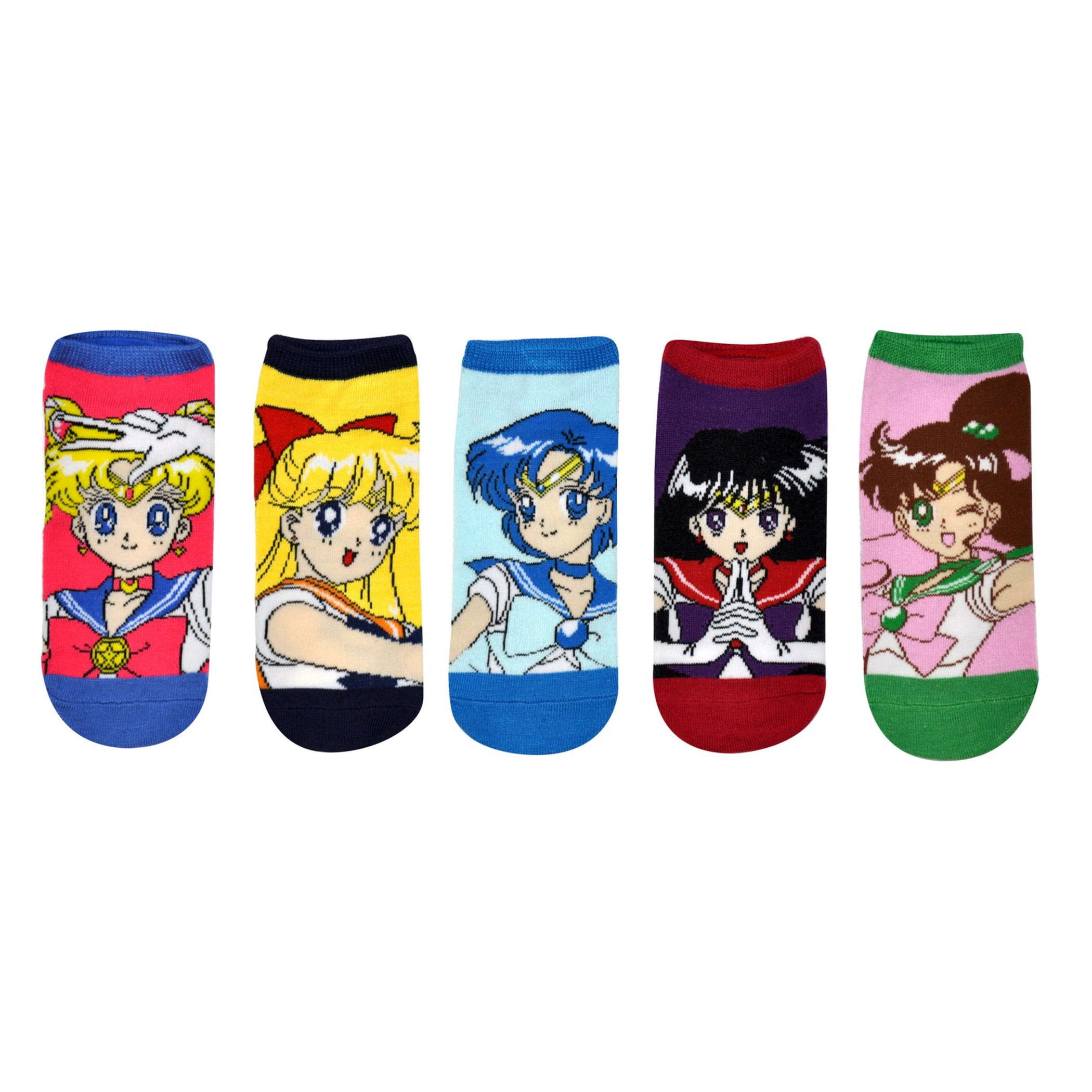 Sailor Moon Character Low-Cut Socks  5-Pair Pack, Multi-Color