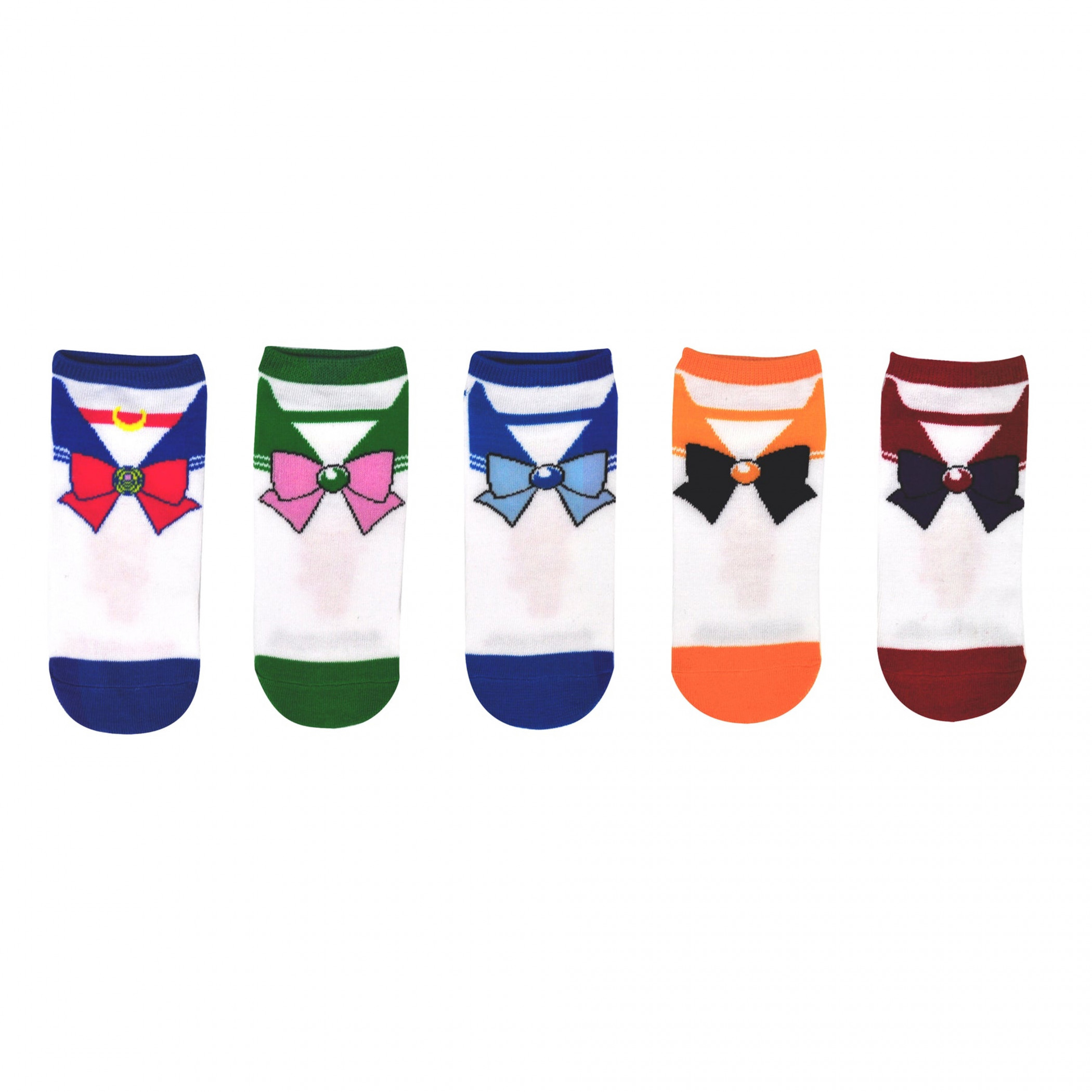 Sailor Moon Bows Low-Cut Socks  5-Pair Pack, Multi-Color