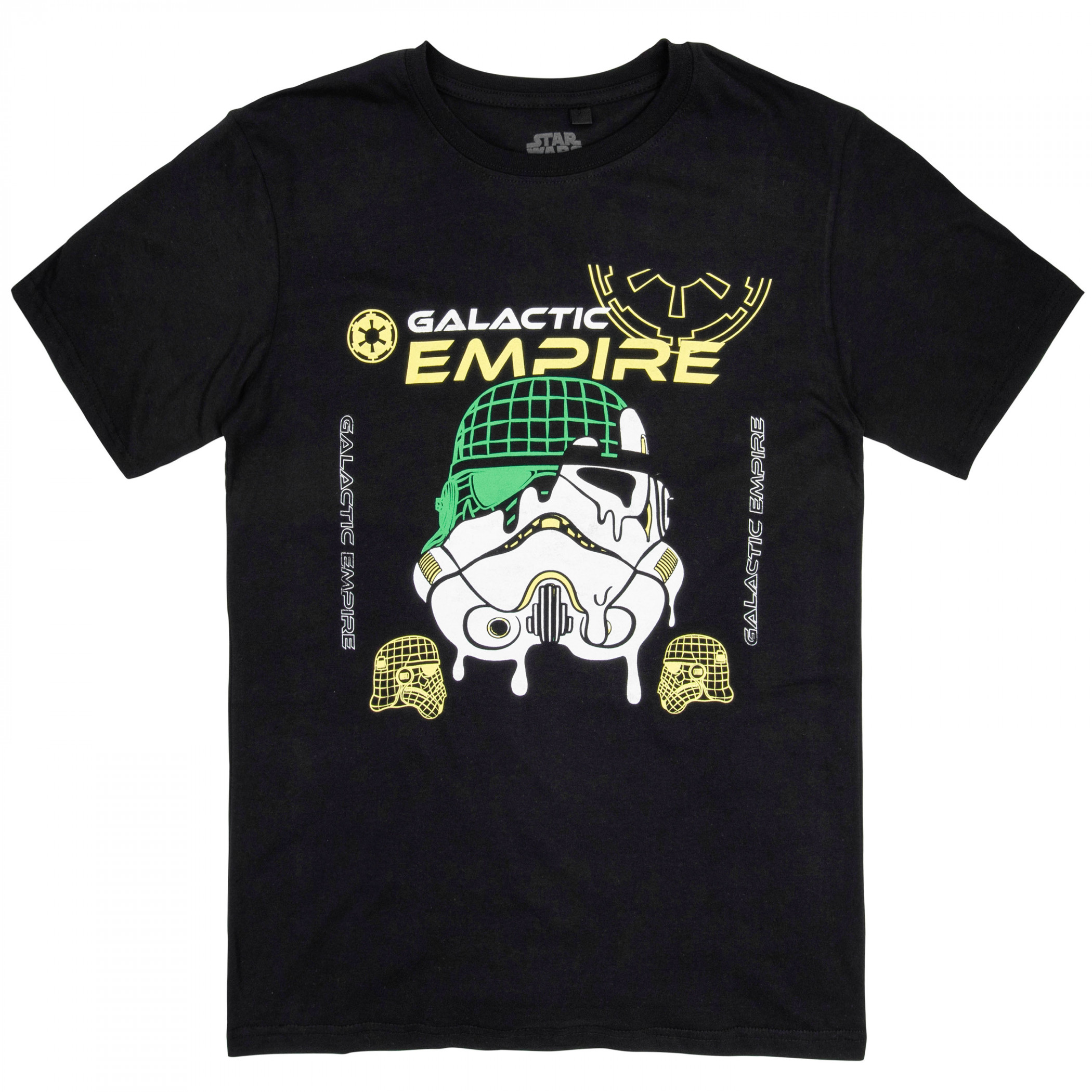 Star Wars Galactic Empire Melted Storm Trooper T-Shirt, Black